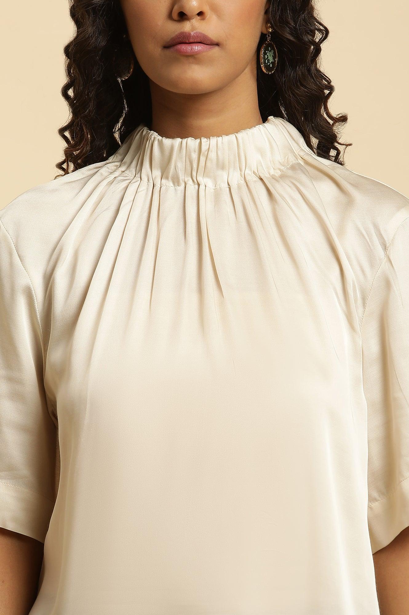 Ecru Satin Western Top - Image 6