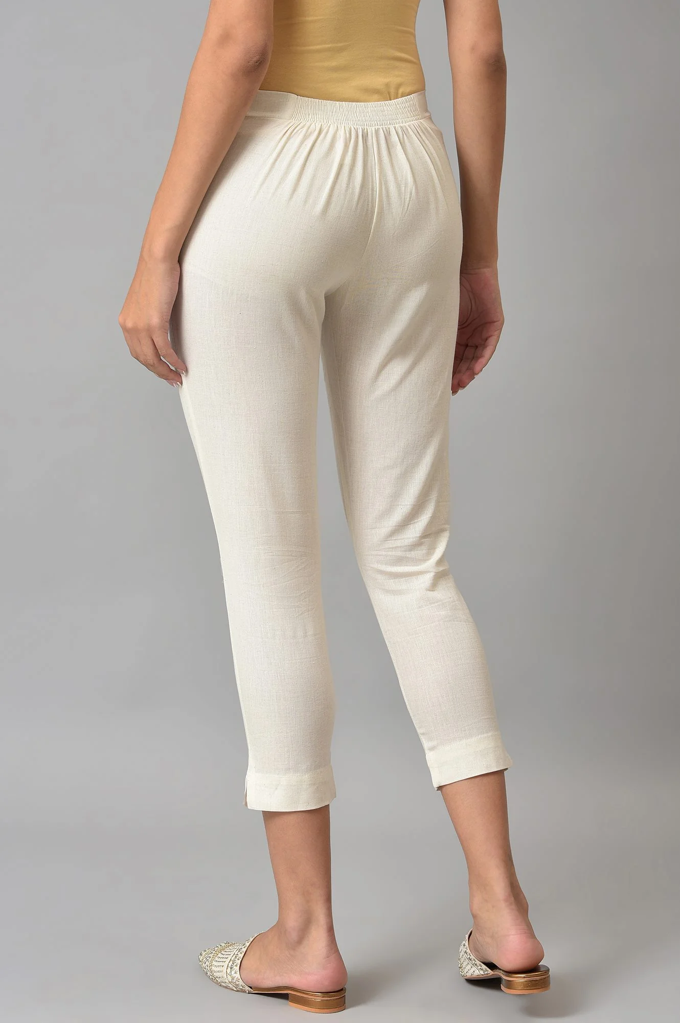 Ecru Slim Pants - Image 2