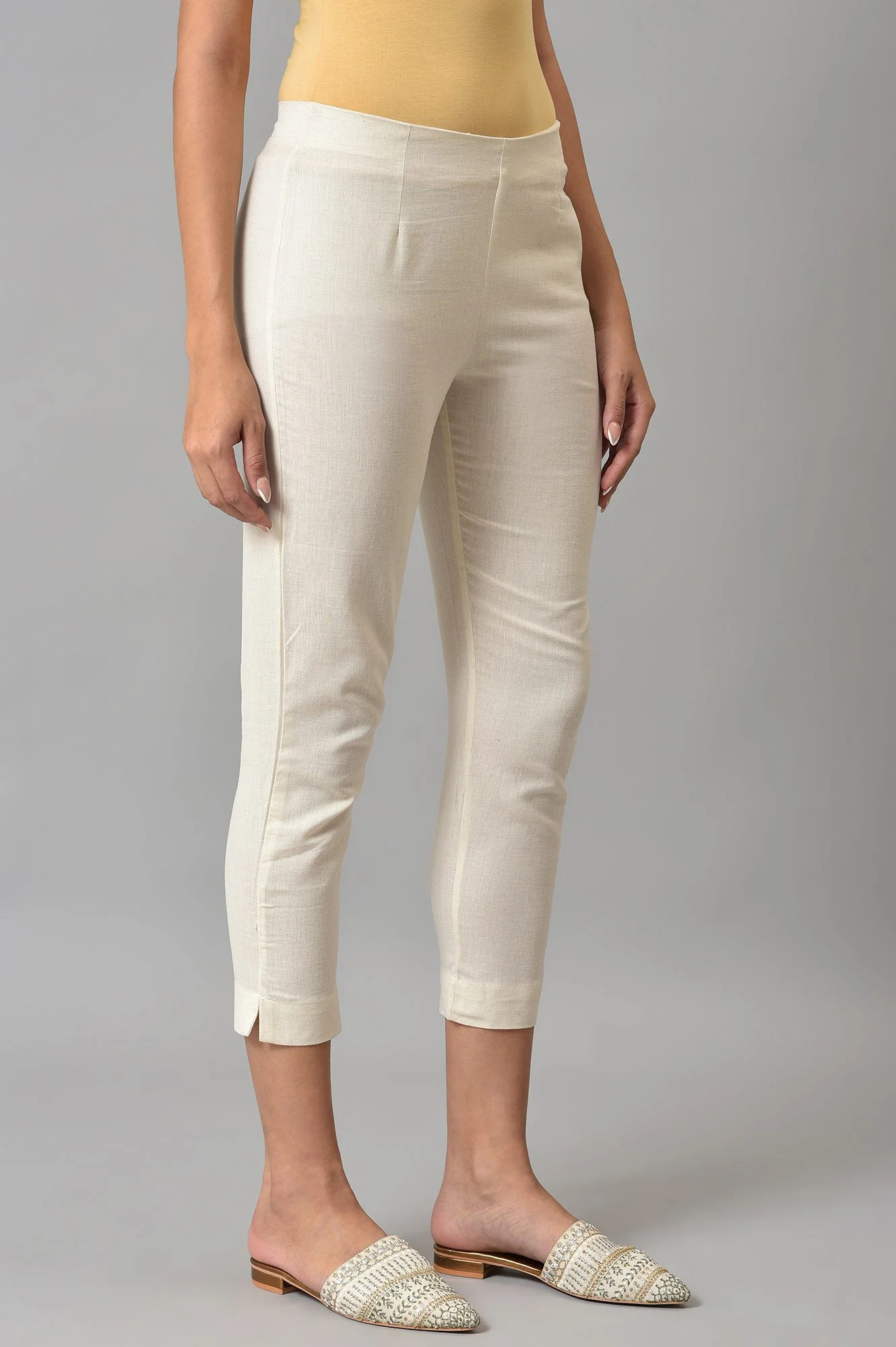Ecru Slim Pants - Image 4
