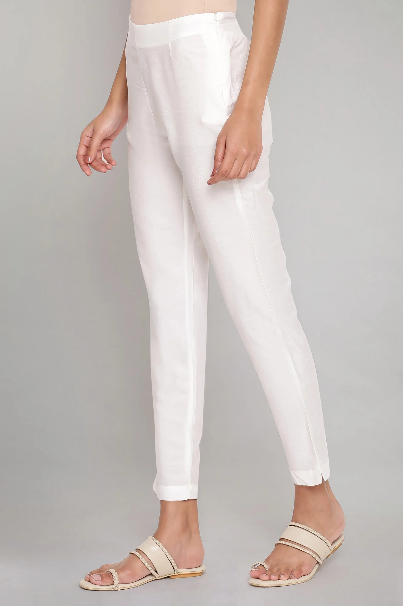 Ecru Slim Pants - Image 3
