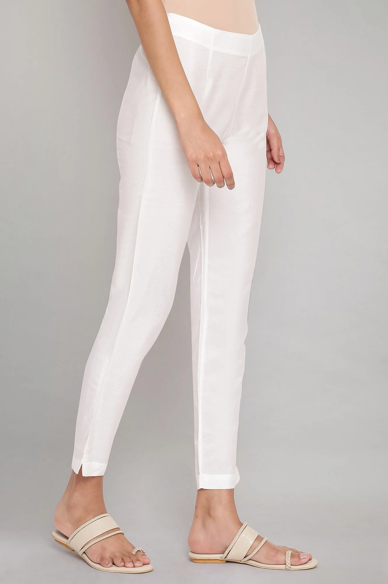Ecru Slim Pants - Image 4