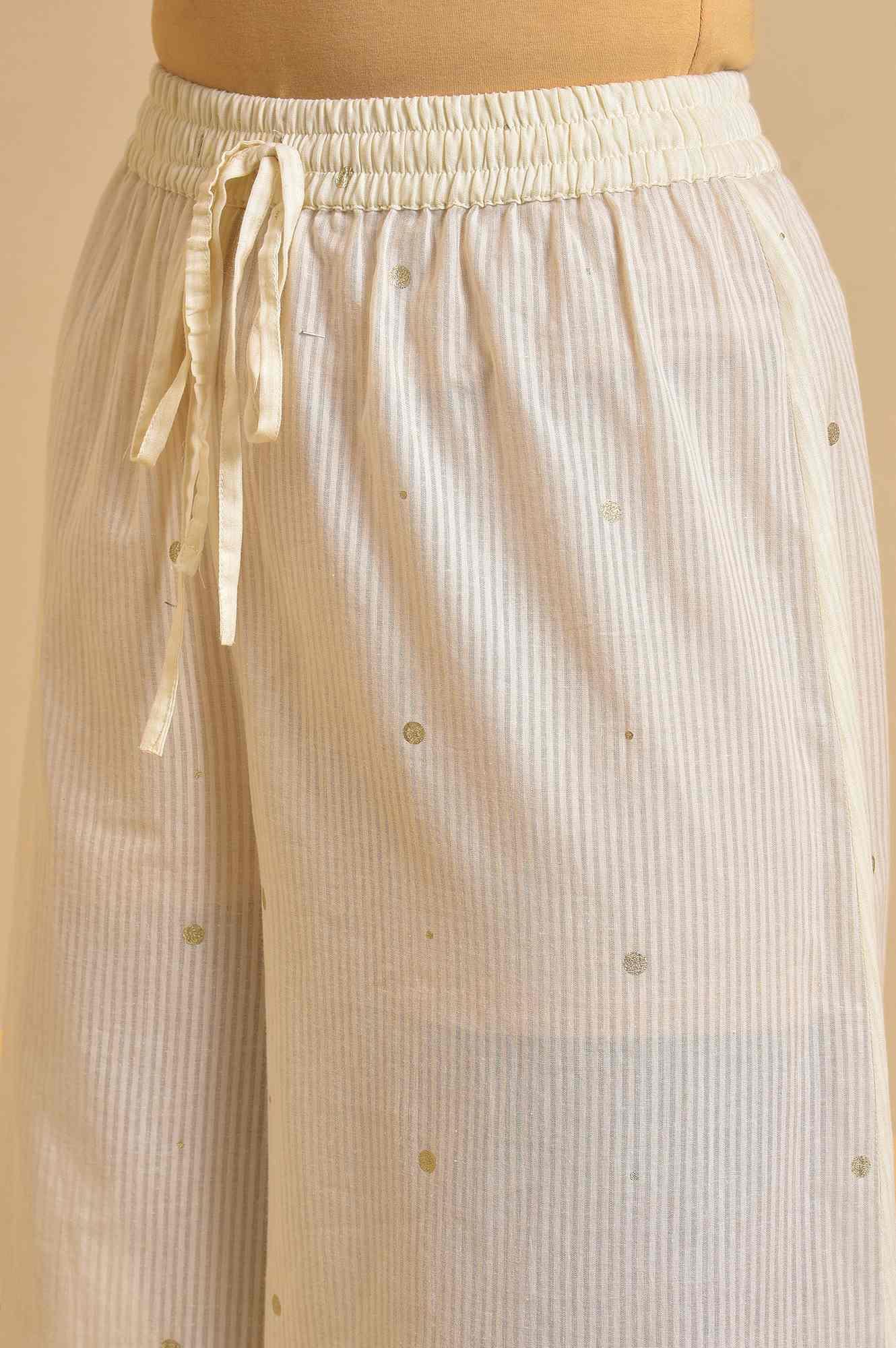 Ecru Slip kurta Set With Inner - Image 7