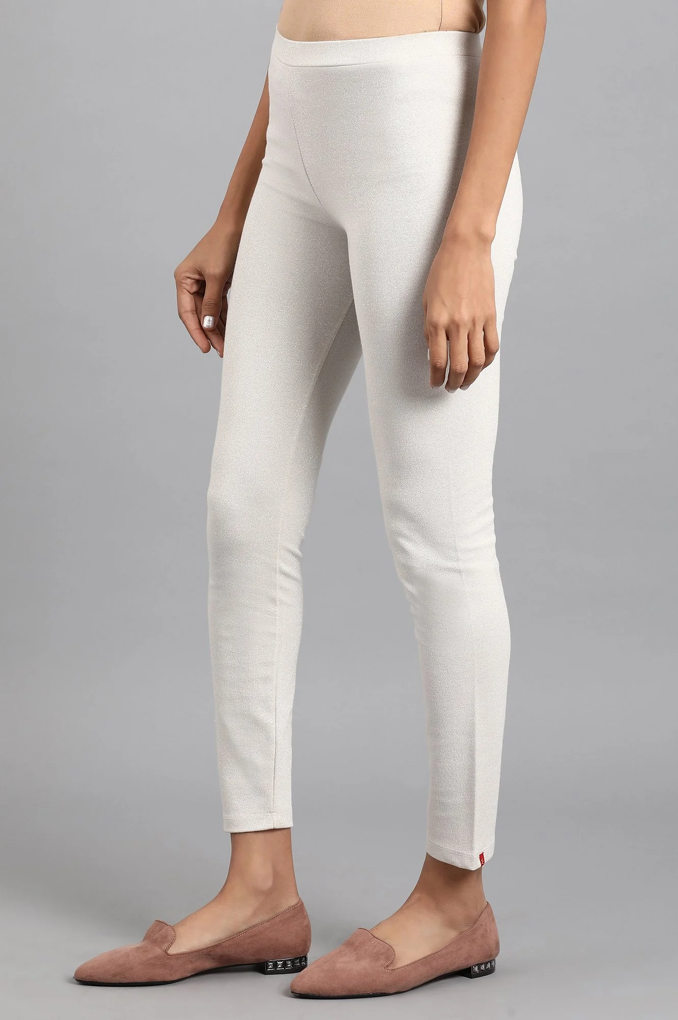 Ecru Solid Winter Tights - Image 3