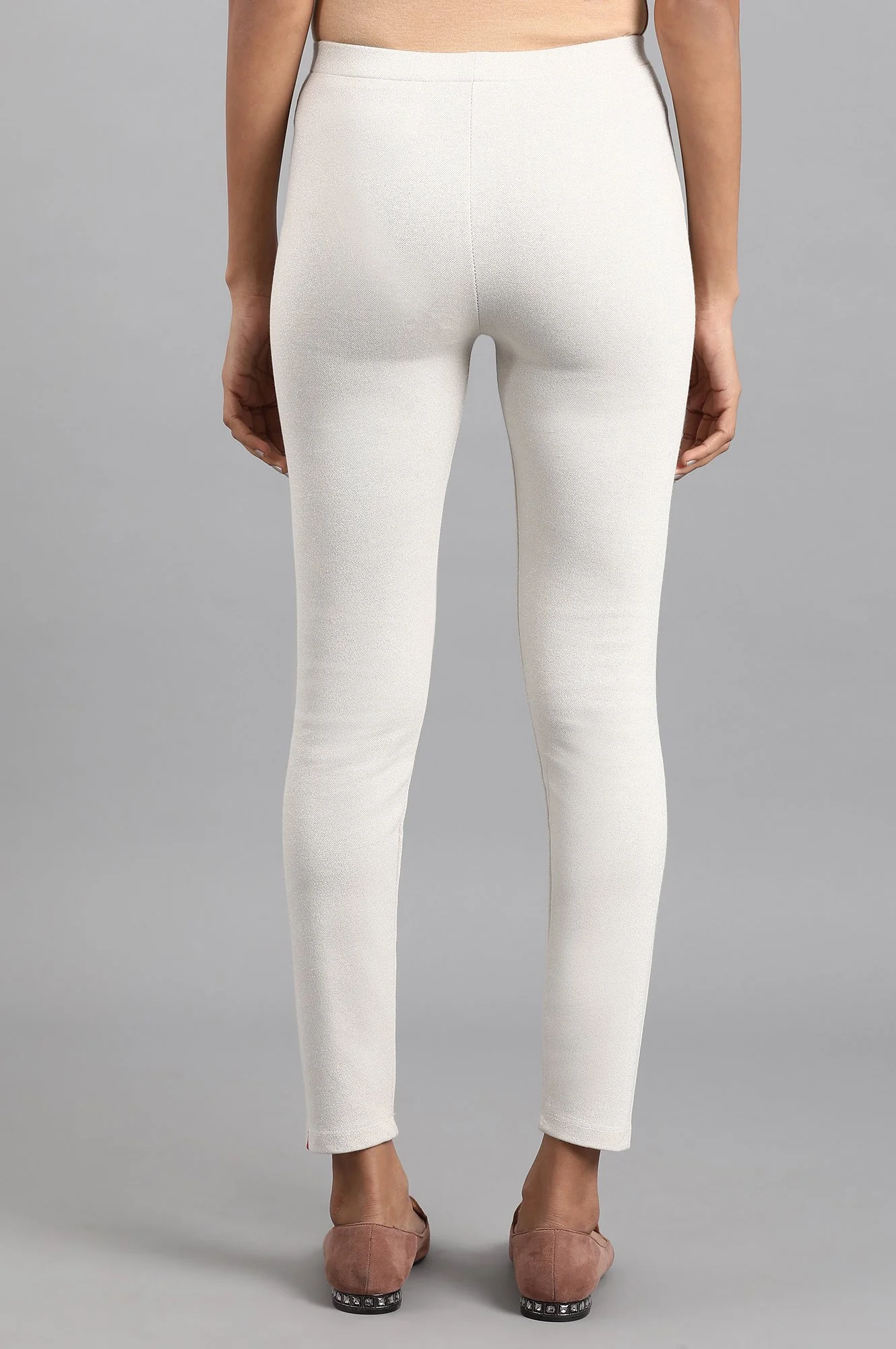 Ecru Solid Winter Tights - Image 5