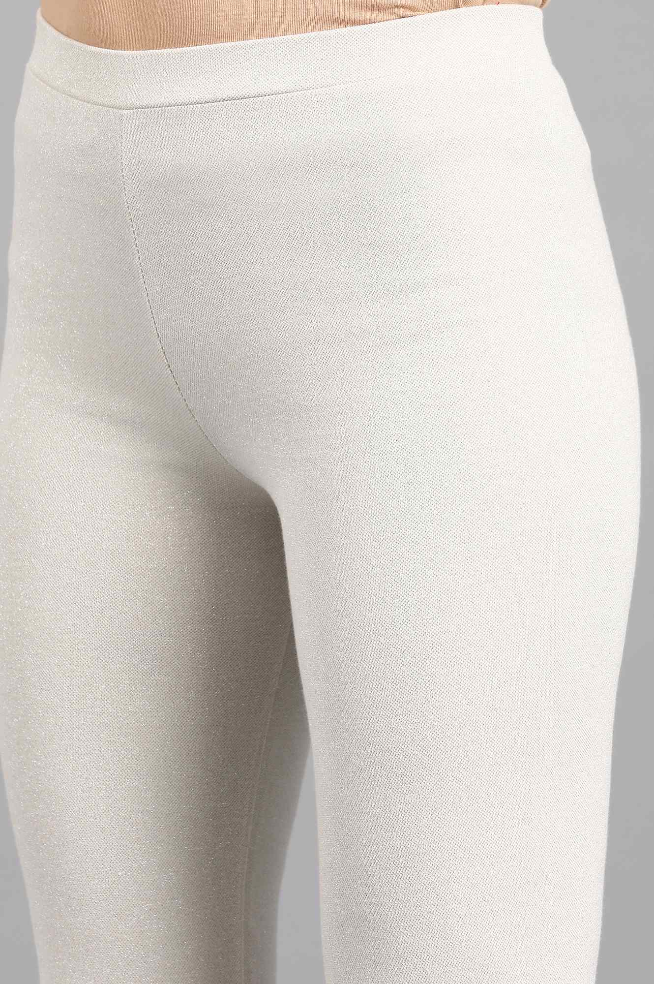 Ecru Solid Winter Tights - Image 6