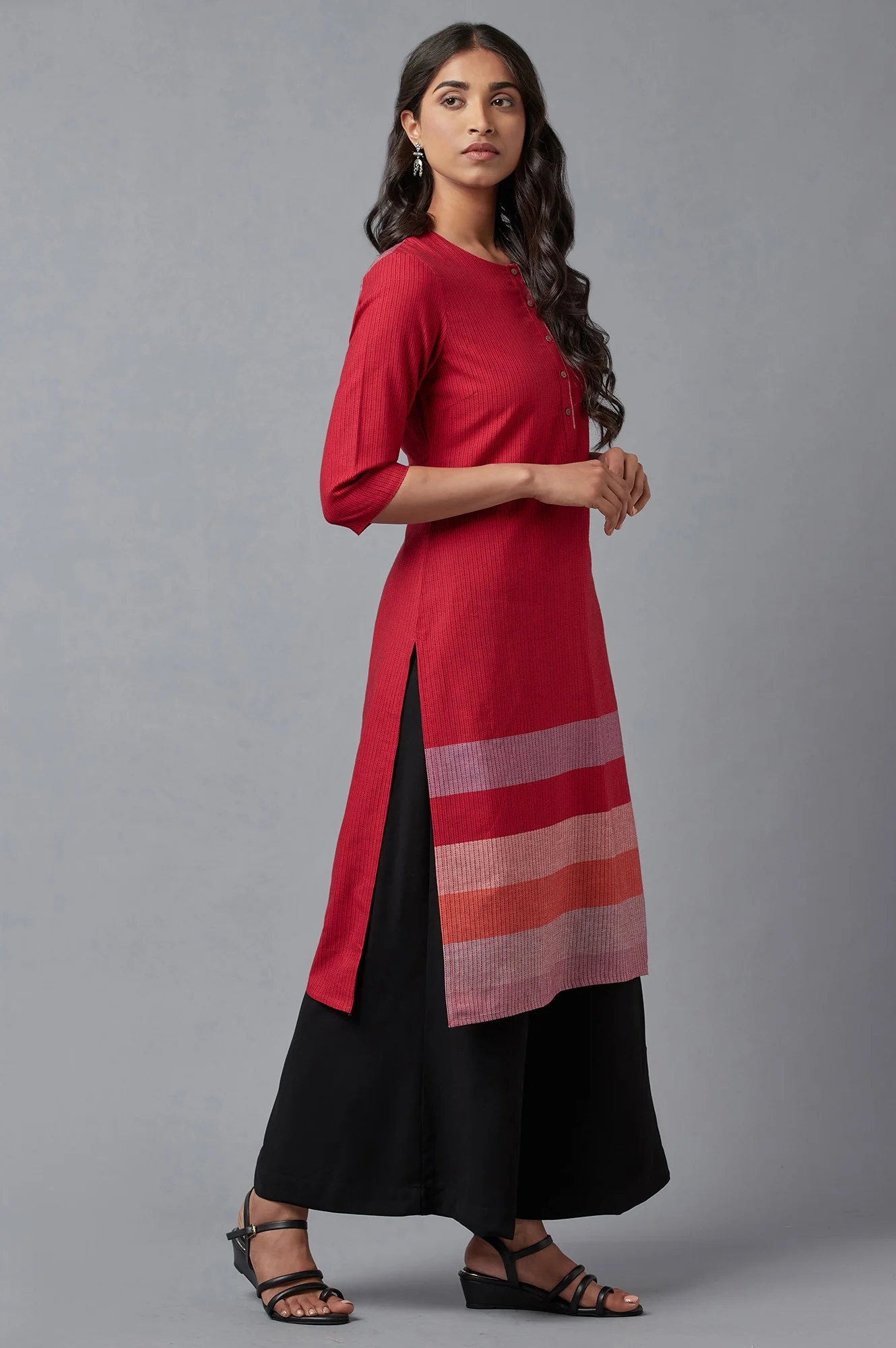Black Wide Leg Moss Flared Pants - Image 5
