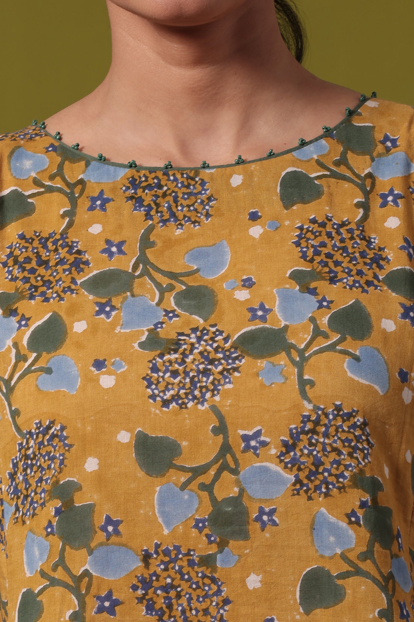 Floral Printed Flared Pure Cotton Dress - Image 3