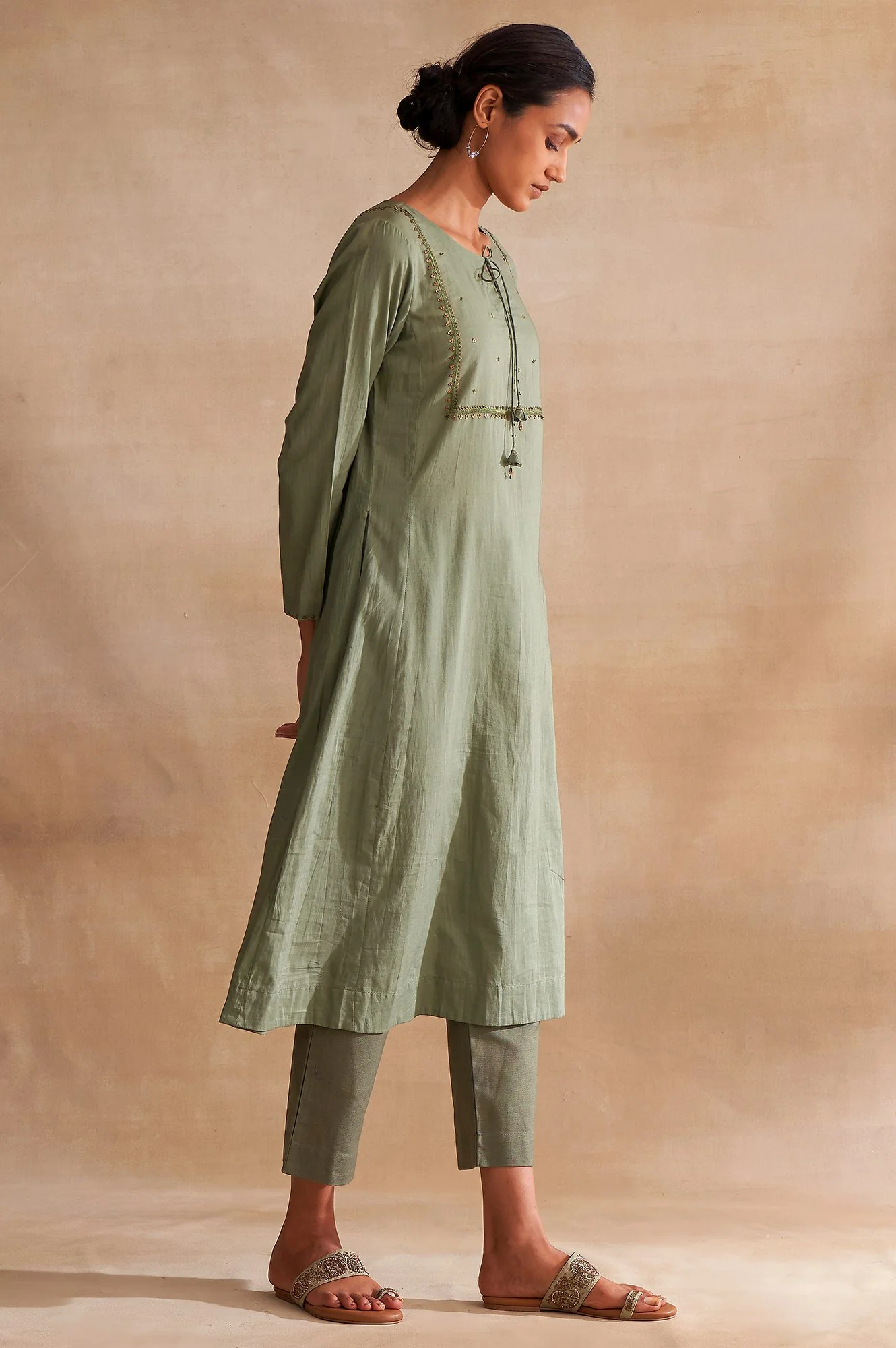 Folksong By W Green Embroidered Cotton kurta - Image 4
