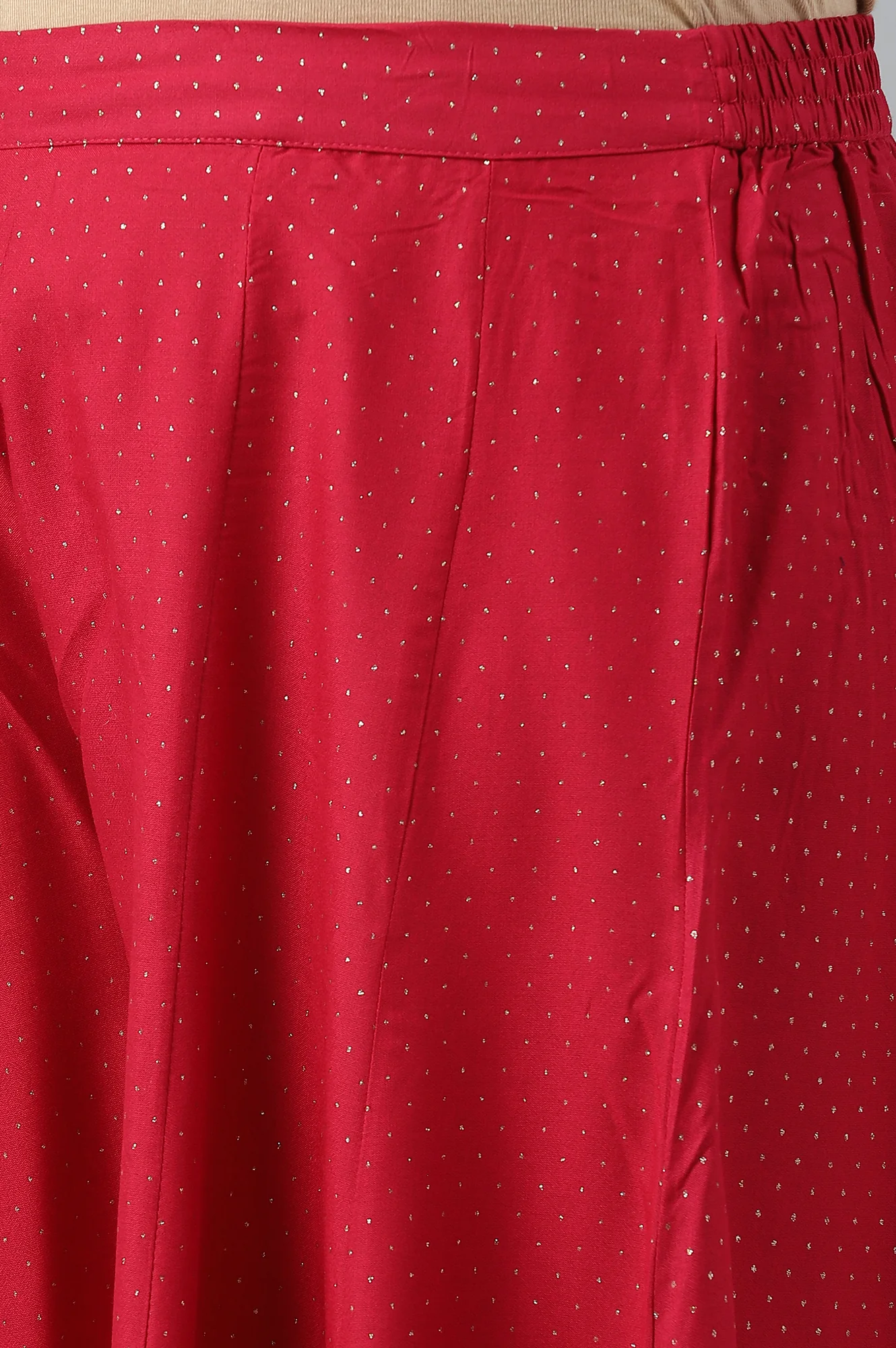 Fuchsia Pink Glitter Printed Plus Size Culottes - Image 10