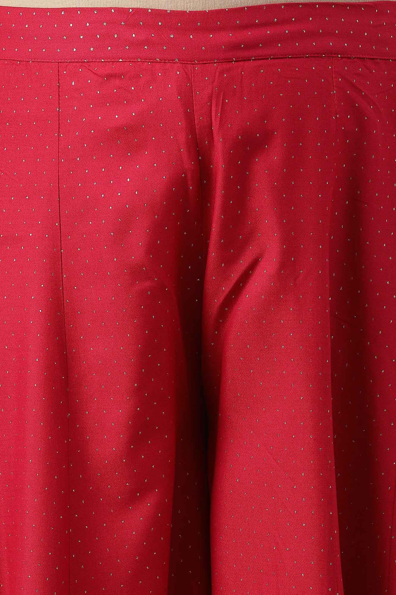 Fuchsia Pink Glitter Printed Plus Size Culottes - Image 5