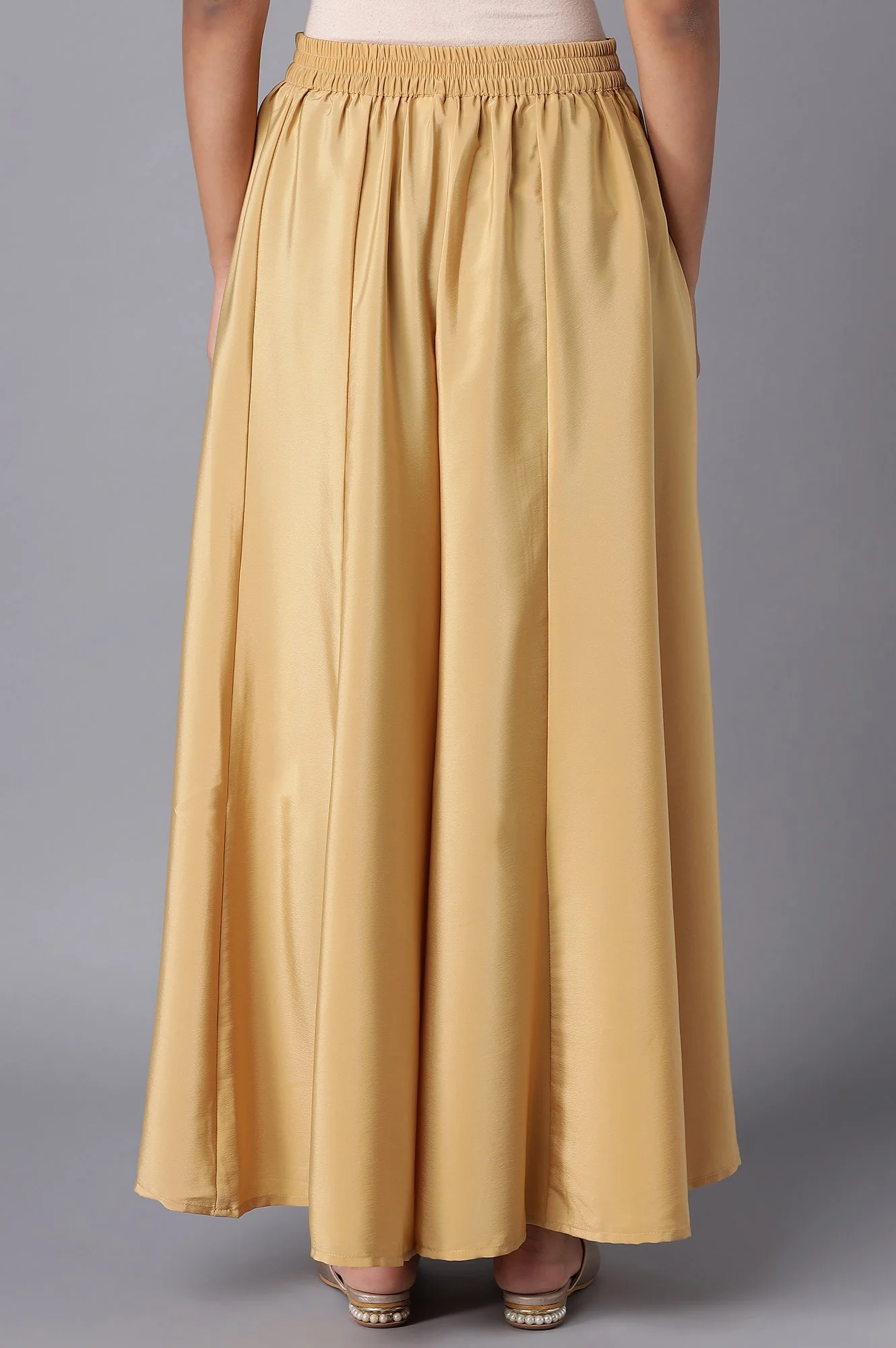 Gold Flared Culottes - Image 2