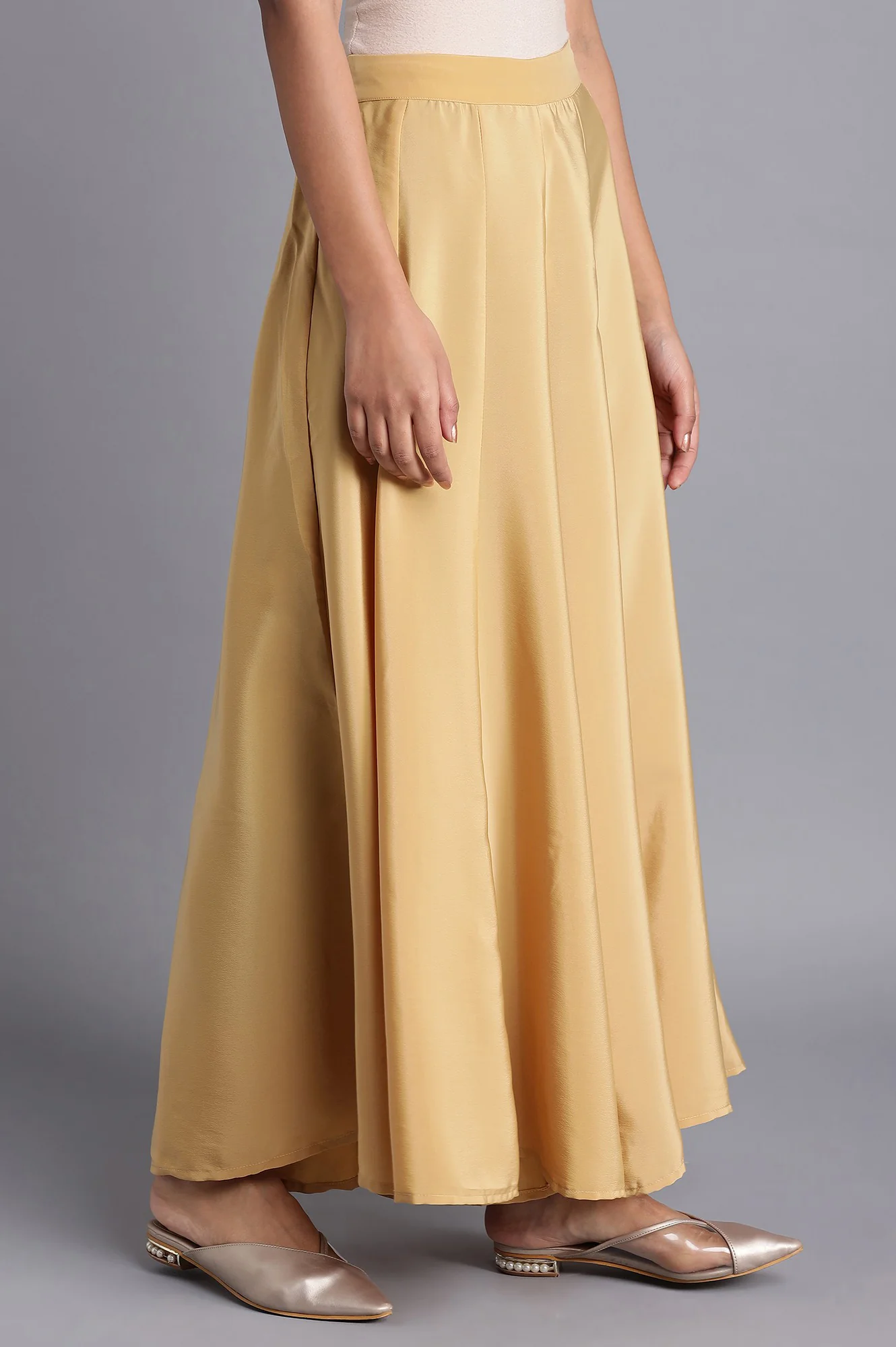 Gold Flared Culottes - Image 4