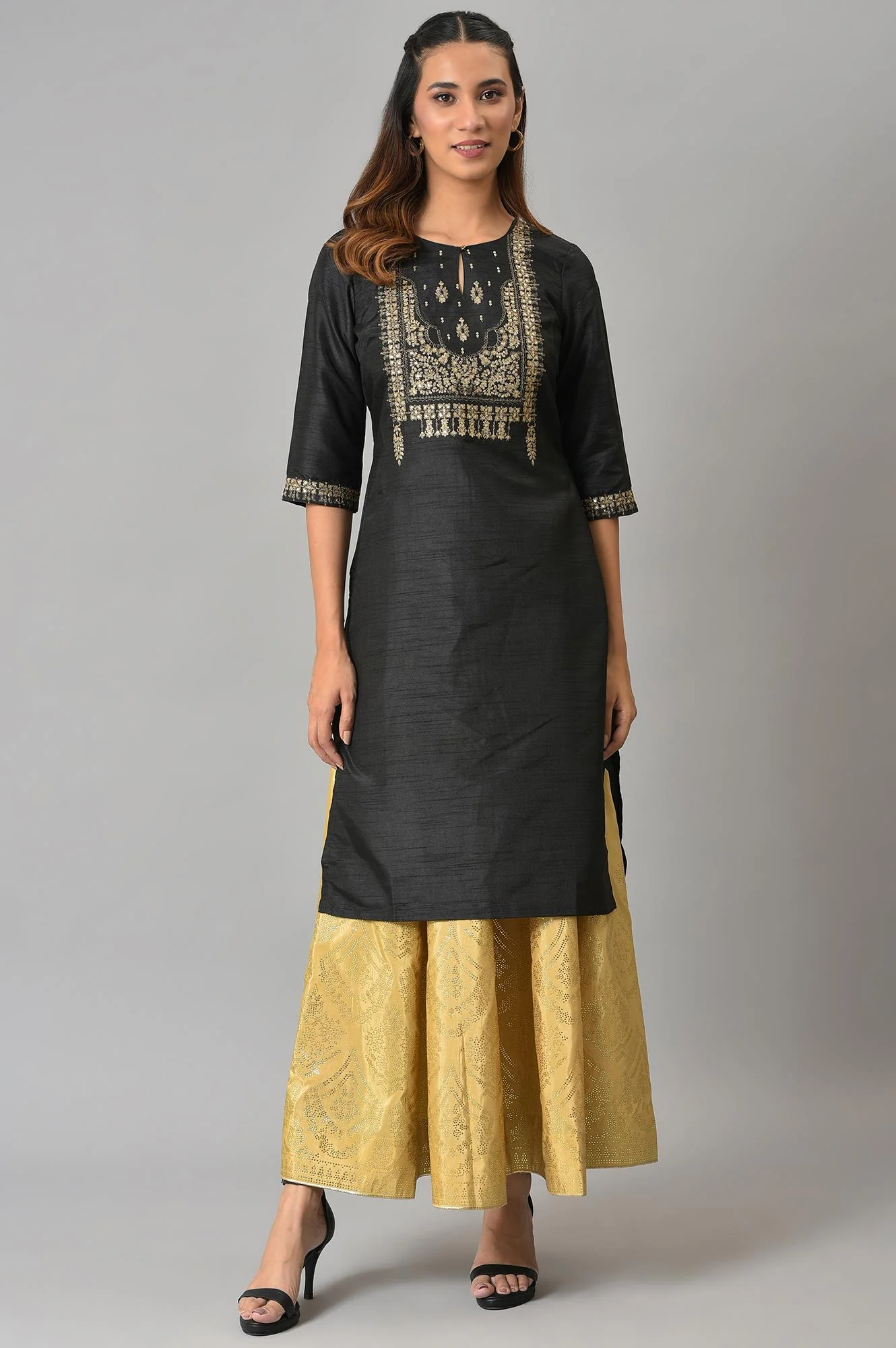 Gold Prited Light Festive Skirt - Image 5