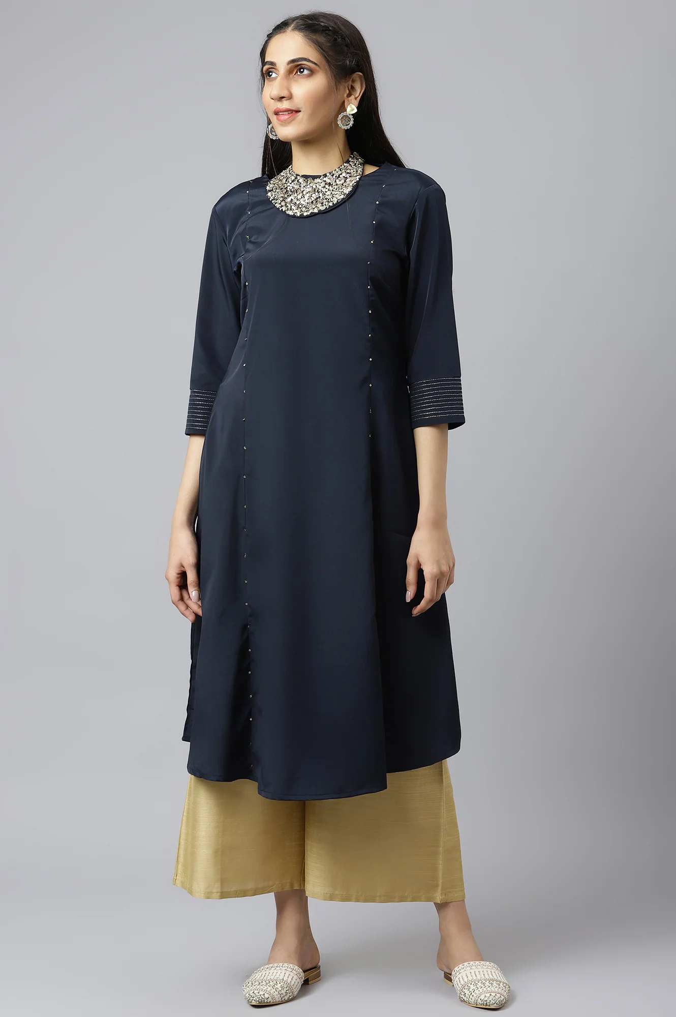 Gold Solid Culottes - Image 4