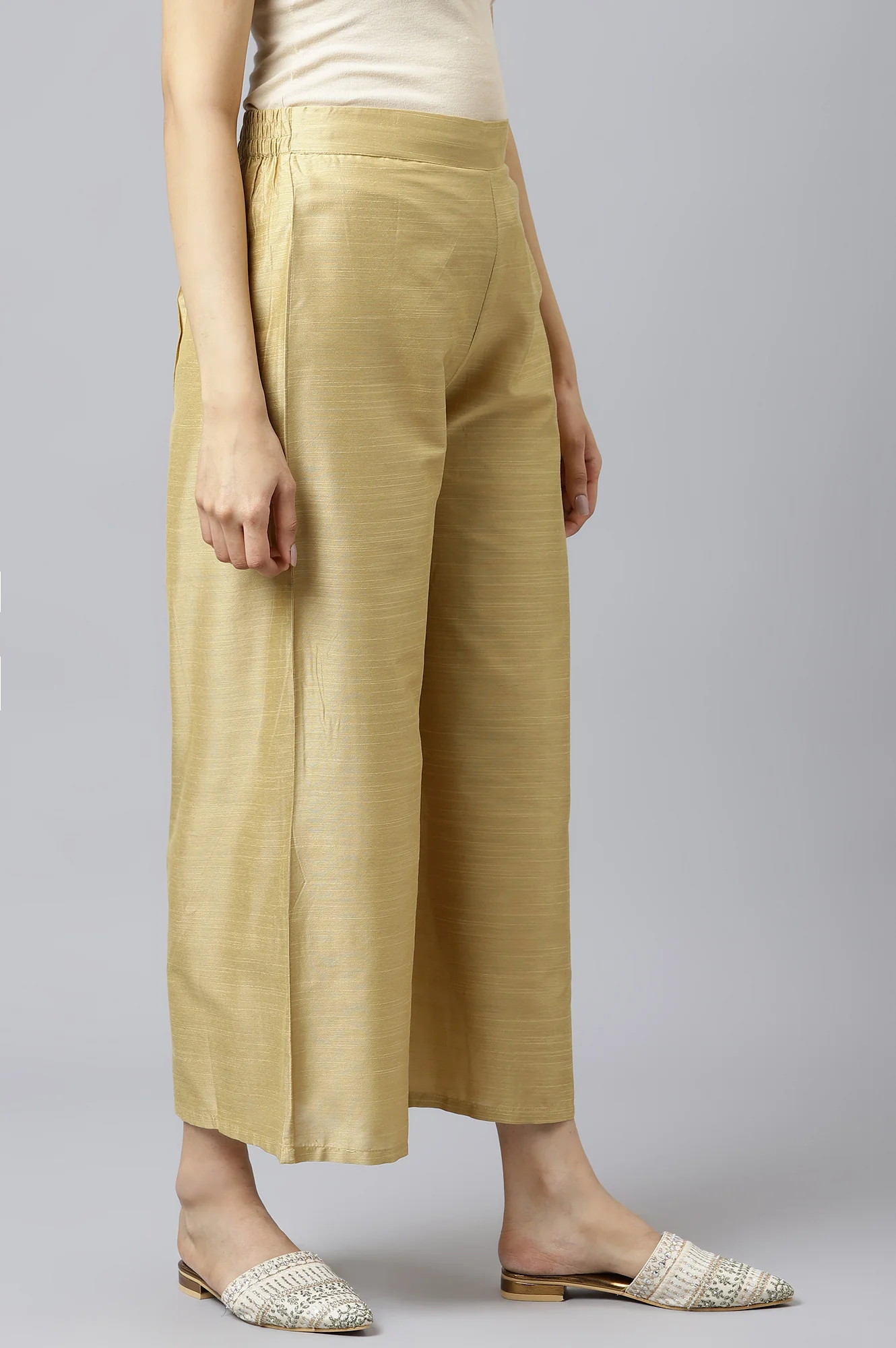Gold Solid Culottes - Image 5