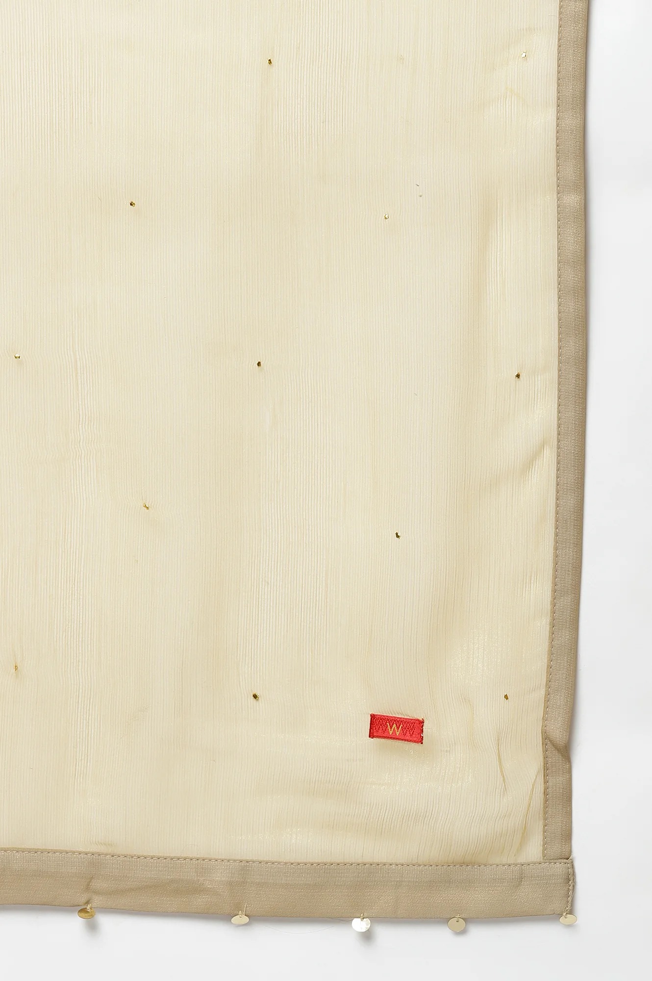 Golden Chiffon Dupatta With Sequin - Image 4