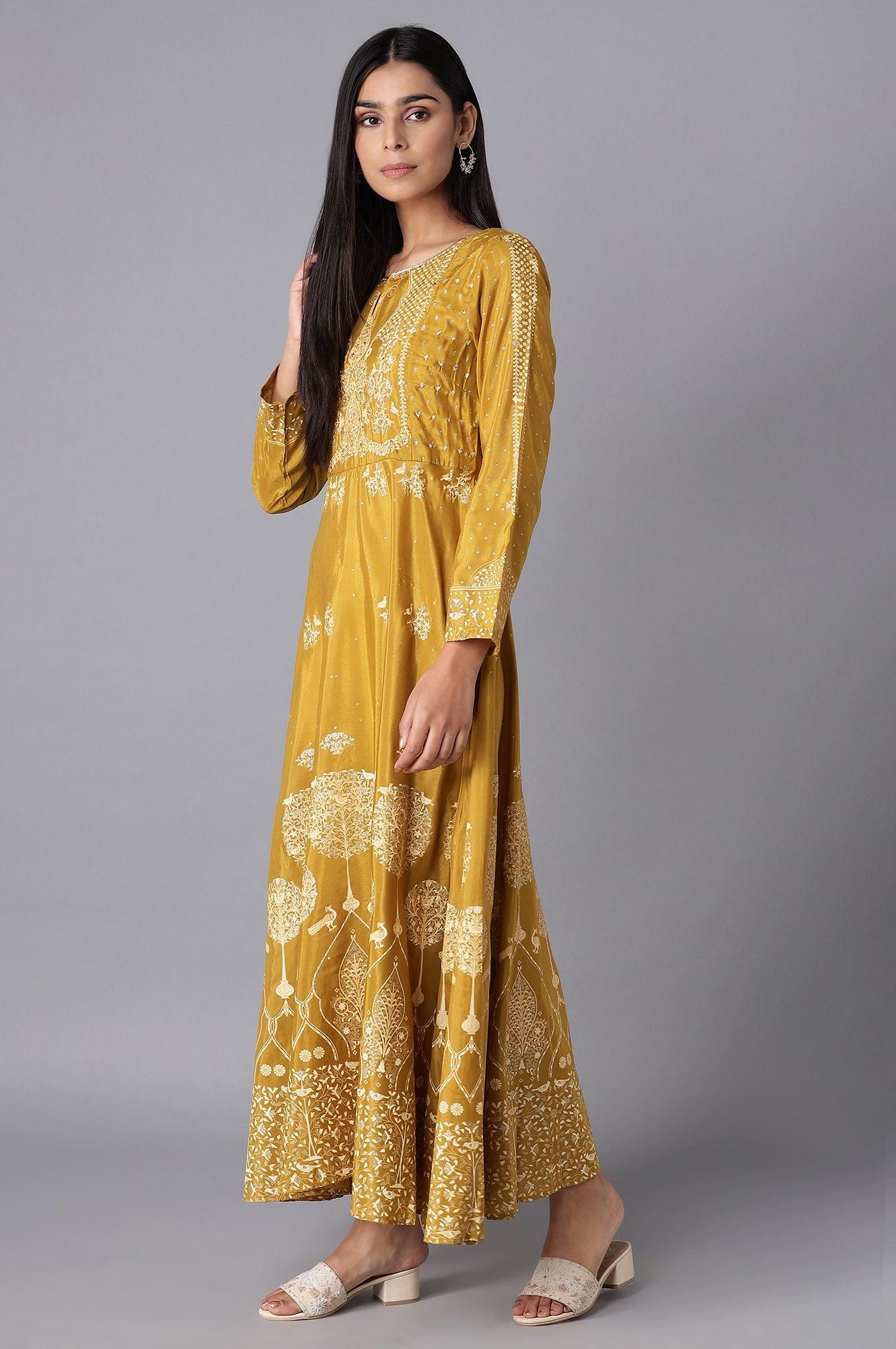 Green Flared Festive Dress - Image 3