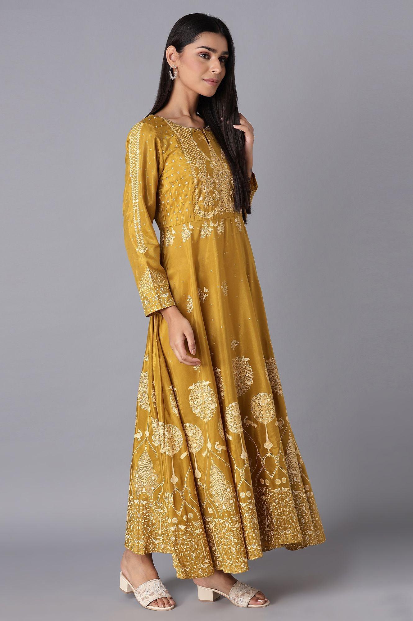 Green Flared Festive Dress - Image 4