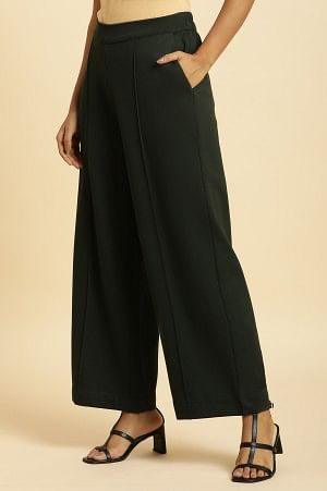 Green Pin Tuck Trouser Pants - Image 2