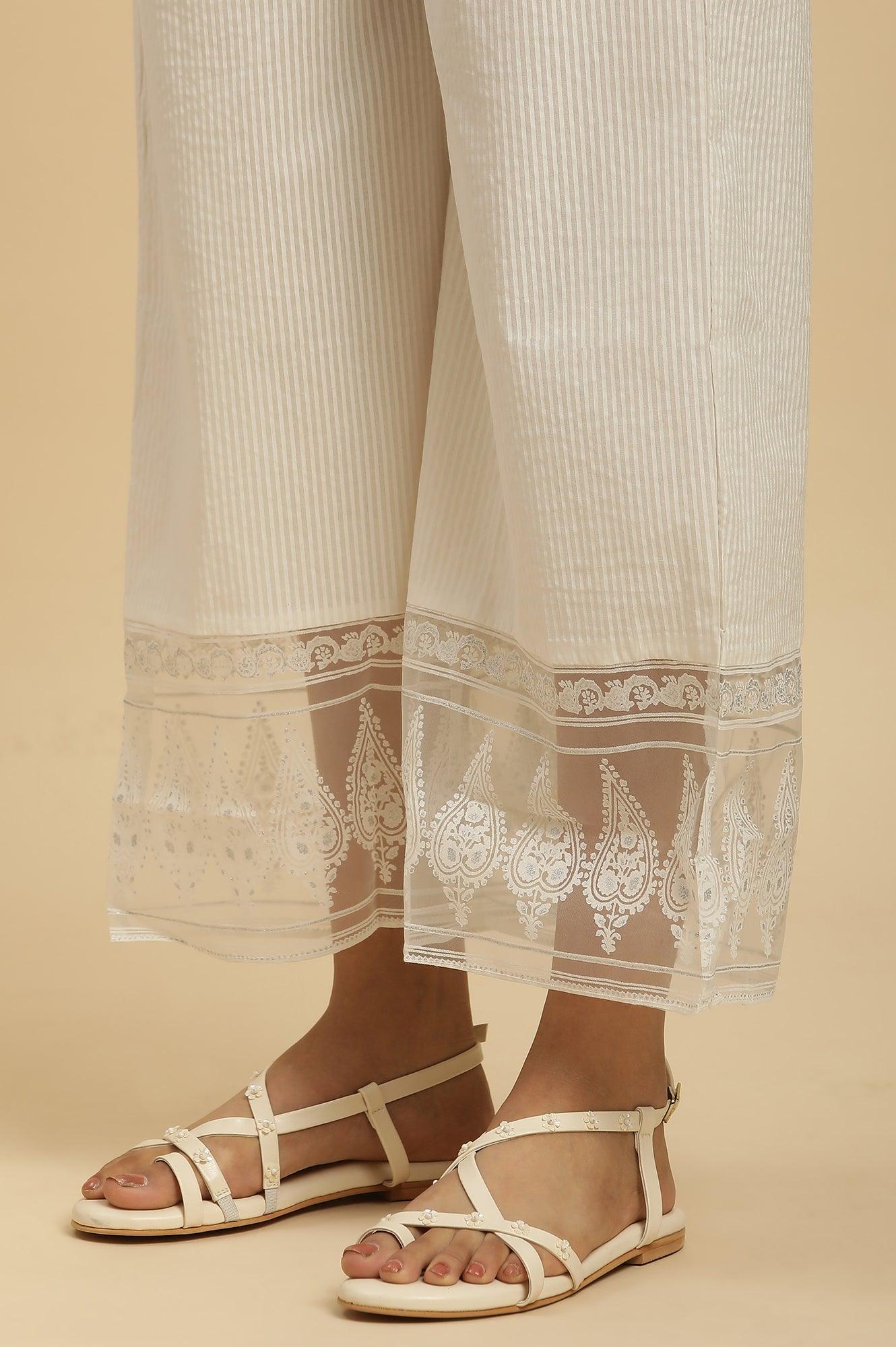 Green Printed Straight Kurta, Parallel Pants And Dupatta Set - Image 9