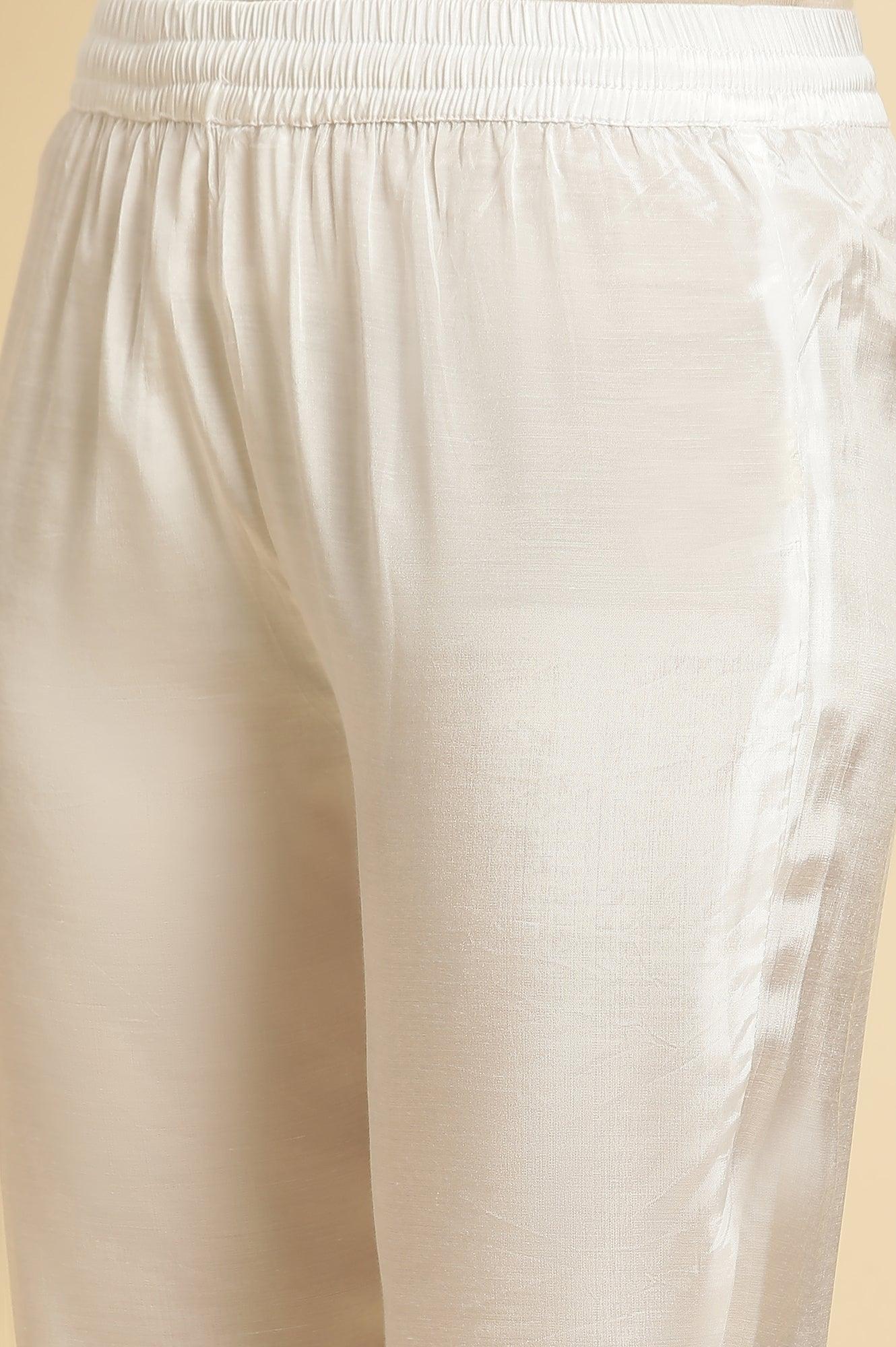 Grey Embellished Kurta And Pants Set - Image 9