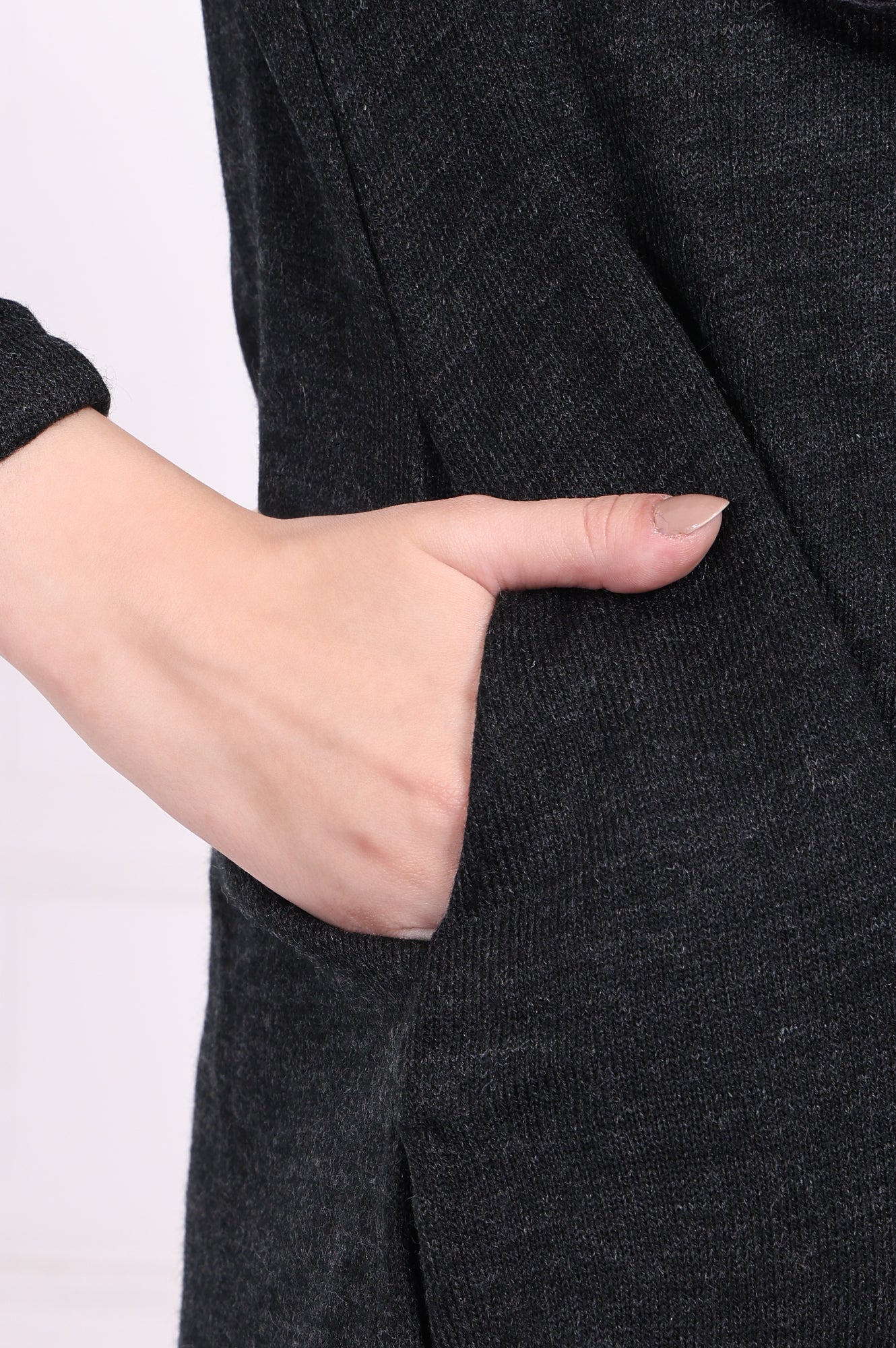 Grey Embroidered Straight Acrylic Tunic - Image 6