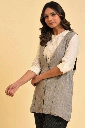 Grey Yarn Dyed Jacket - Image 3