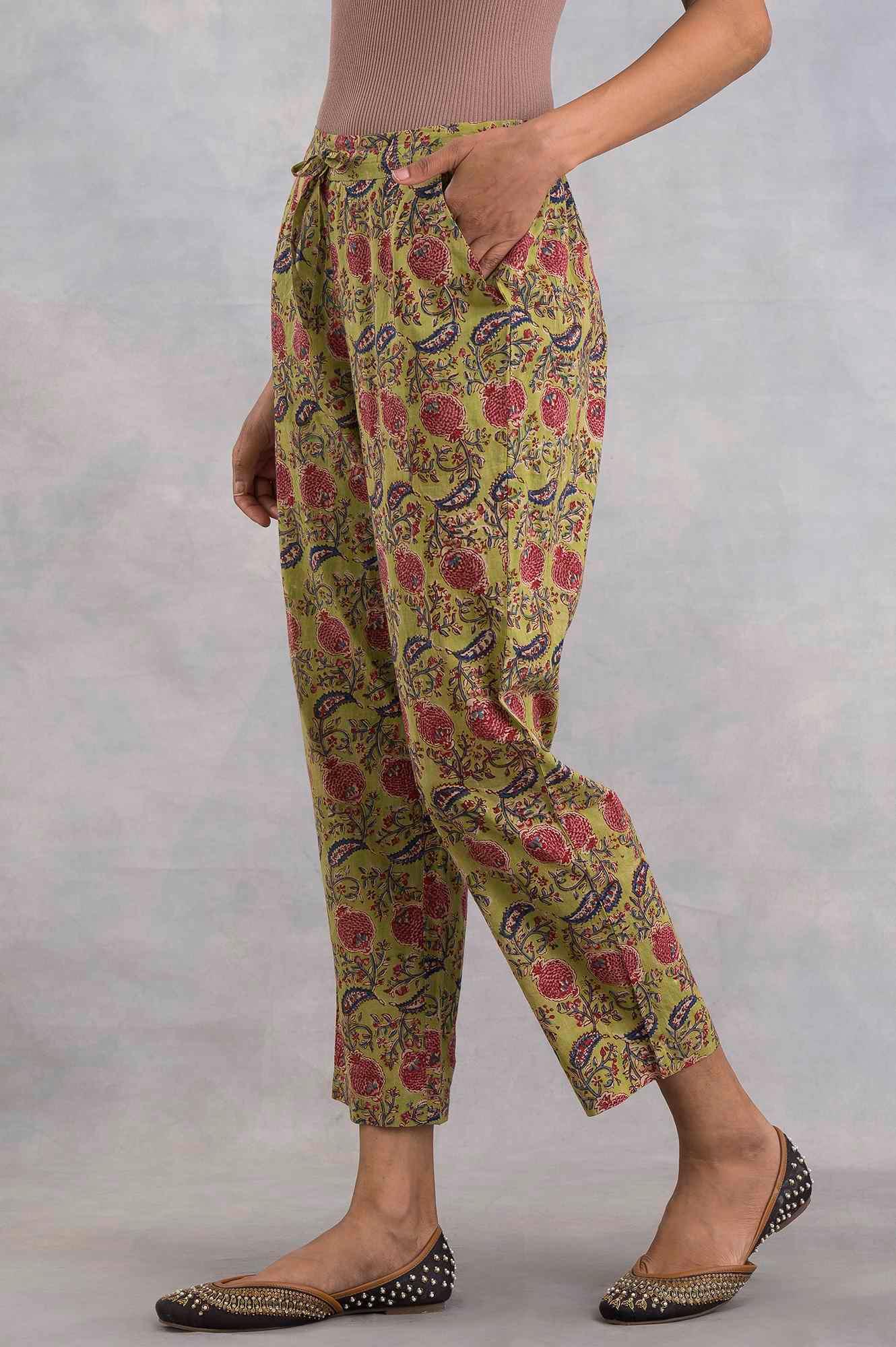 Hand Block Printed Straight Pants - Image 3