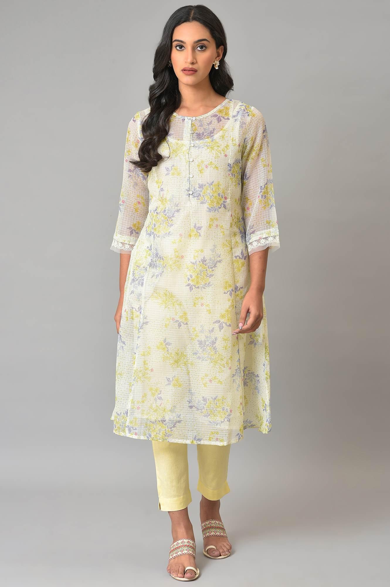 Lemonade Yellow Solid Plus Size Slim Pants - Image 5