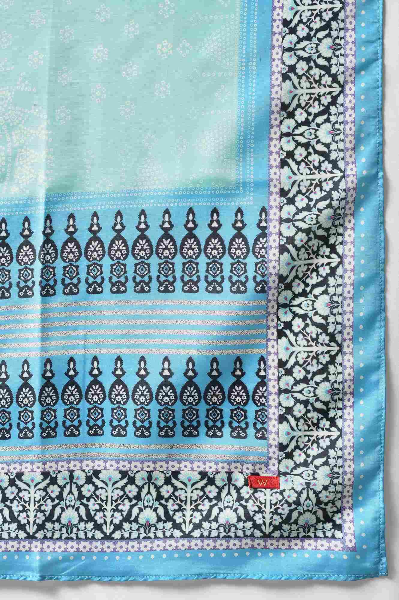 Light Green And Blue Ombre kurta Set - Image 8