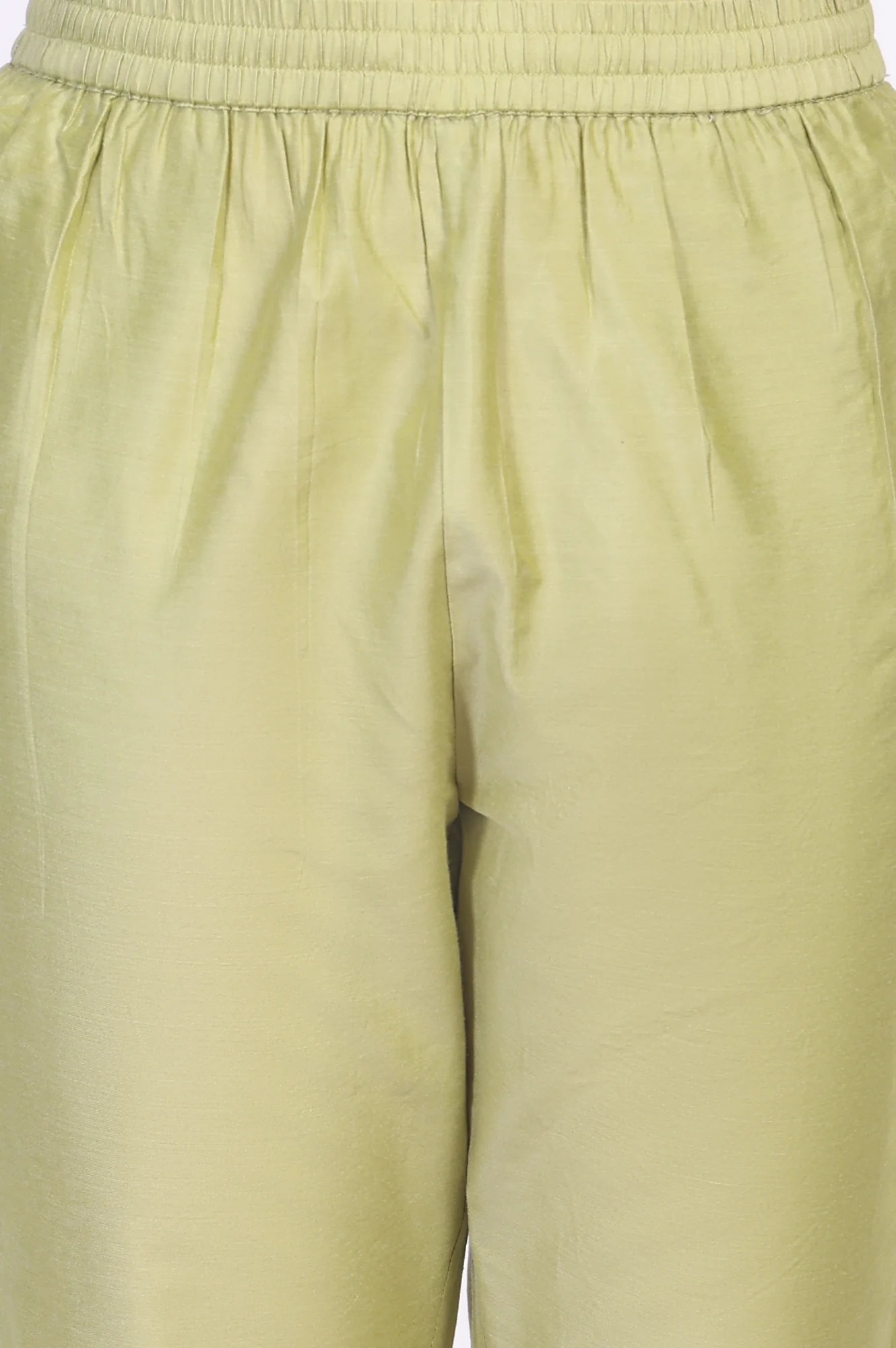Light Green Solid Lace Trim Straight Kurta with Straight Pant and Dupatta Set - Image 8