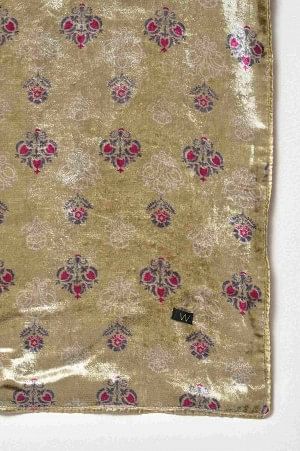 Light Grey Floral Printed Velvet Shawl - Image 4