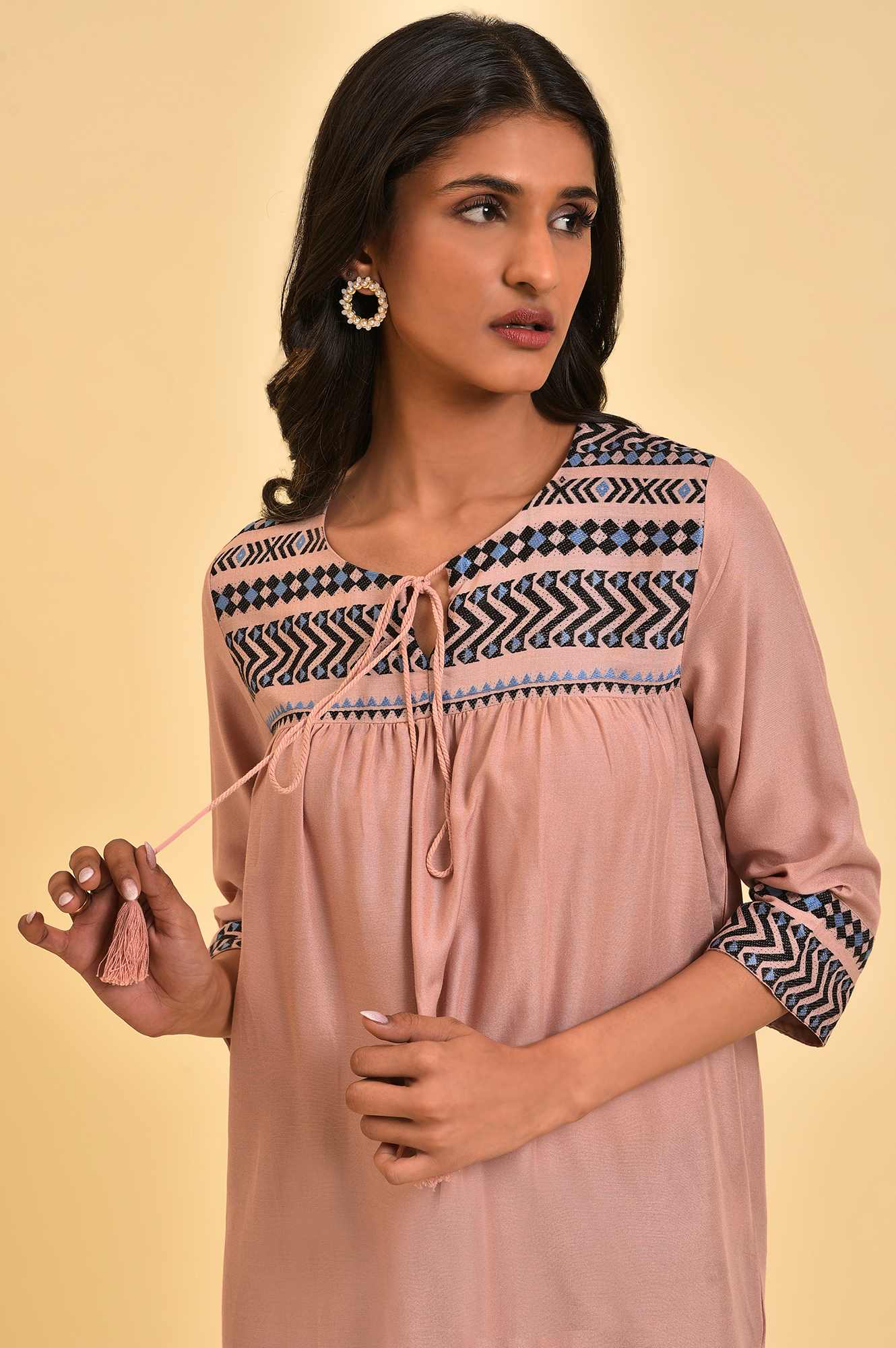 Light Pink Printed Western Top - Image 5