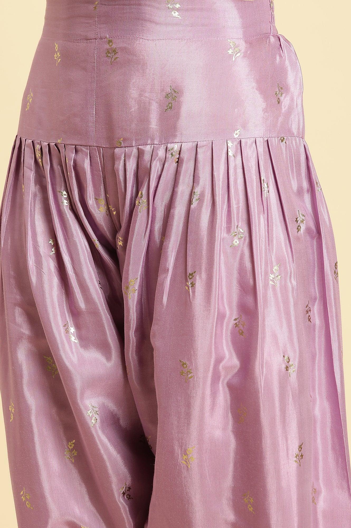 Light Purple Gathered Festive Salwar - Image 7