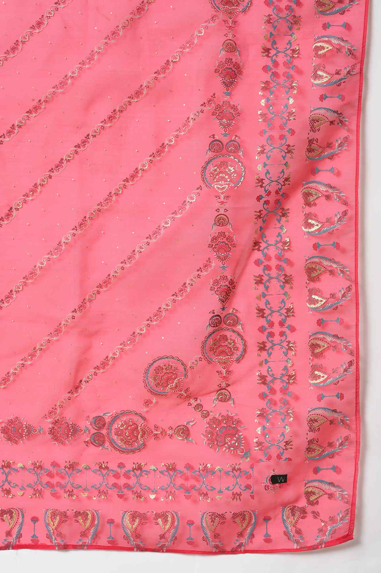 Light Purple Jacquard kurta, Sharara & Dupatta Set - Image 9