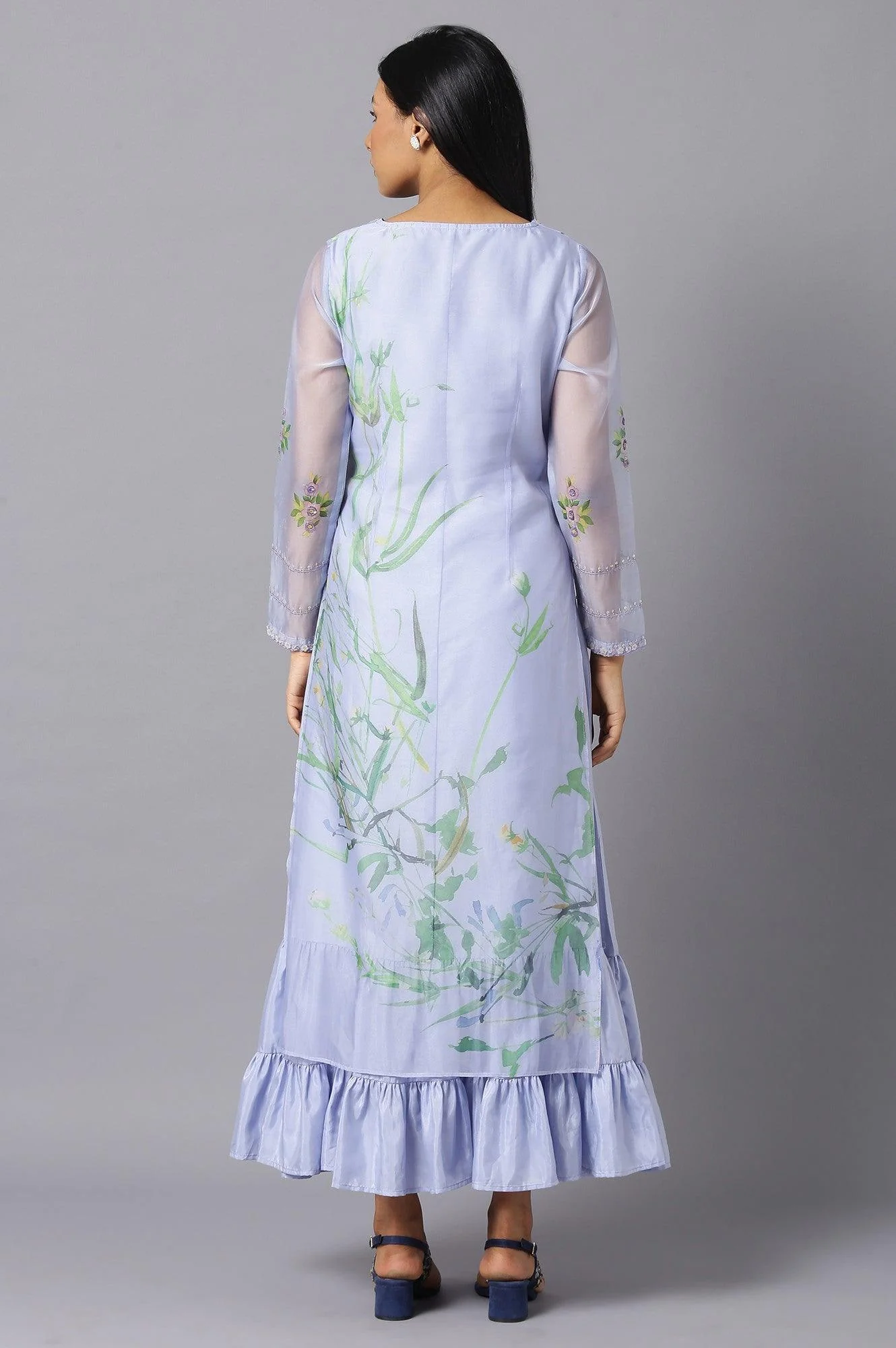 Light Purple Layered Organza Dress - Image 2