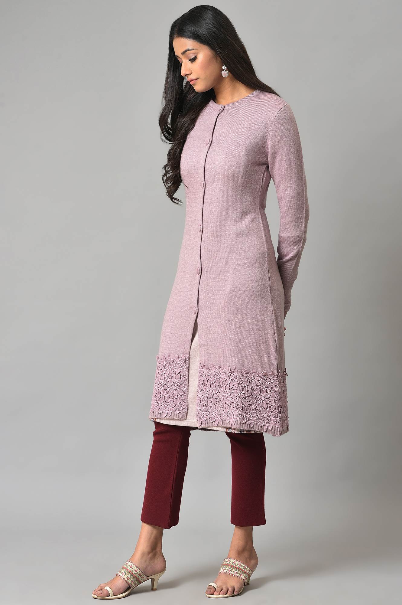 Light Purple Winter Cardigan - Image 3