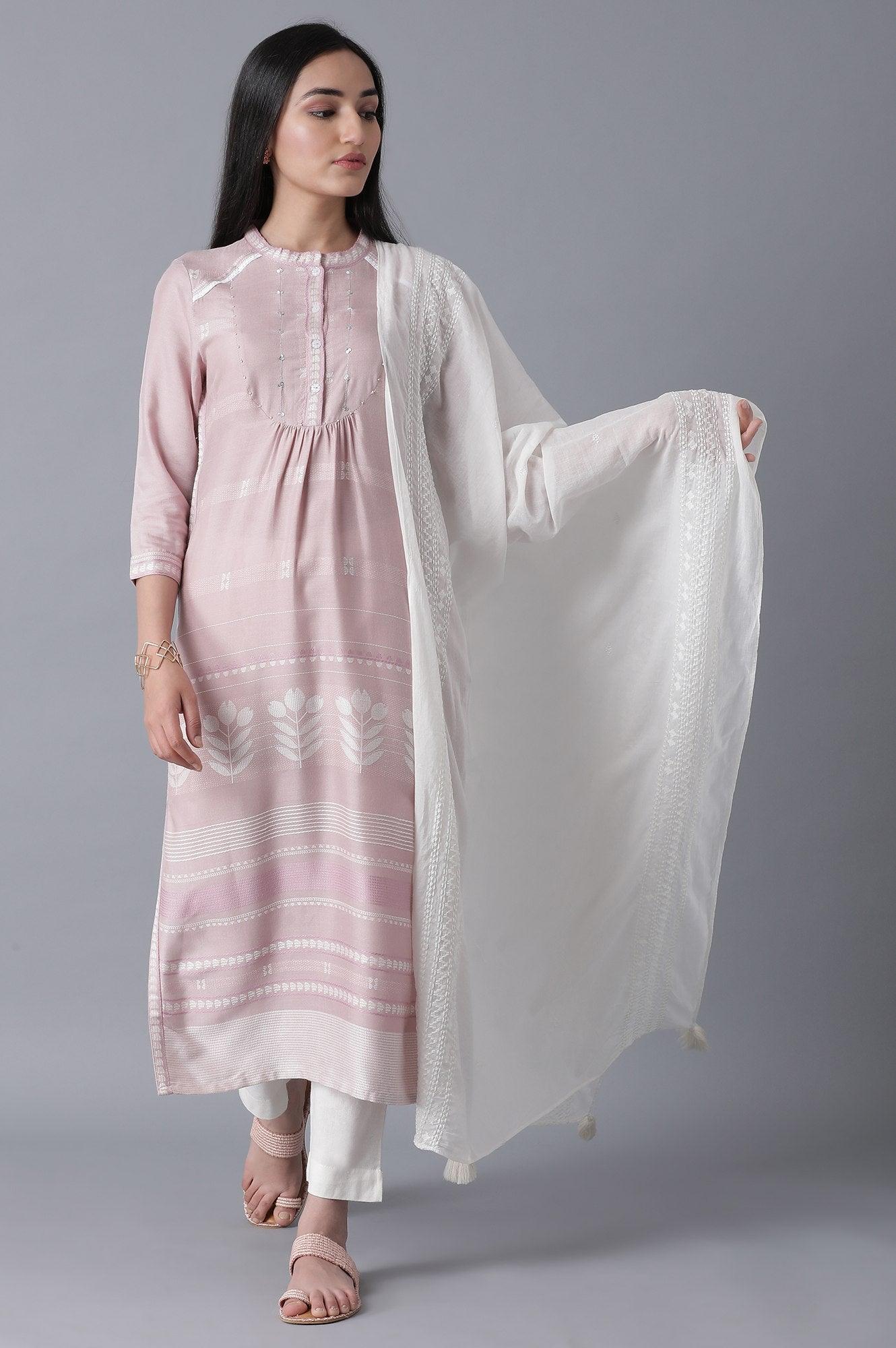Lilac Dobby kurta - Image 6