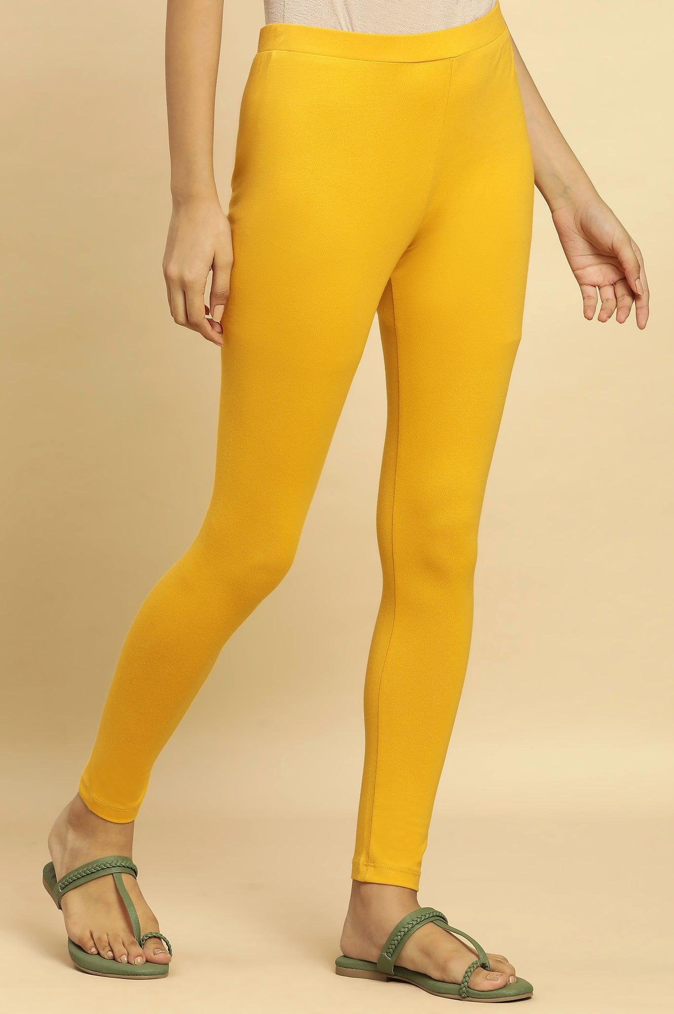 Marigold Yellow Knitted Tights - Image 4