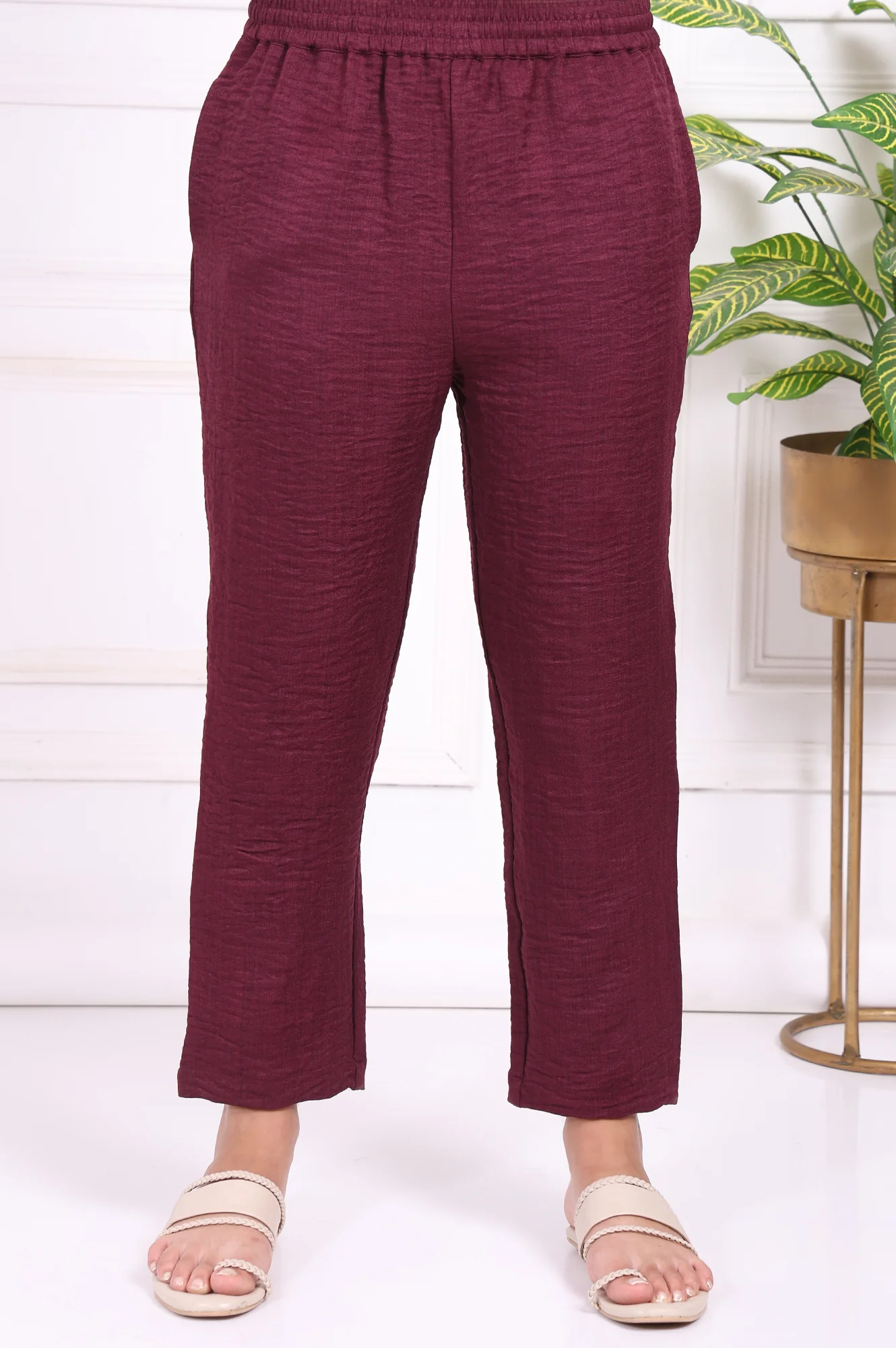 Maroon Embroidered Straight Kurta with Straight Pant and Dupatta Set - Image 7