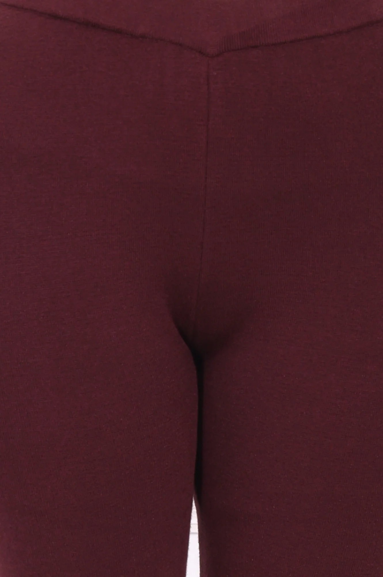 Maroon Solid Blend Ankle Length Slim Fit Straight Pants - Image 6