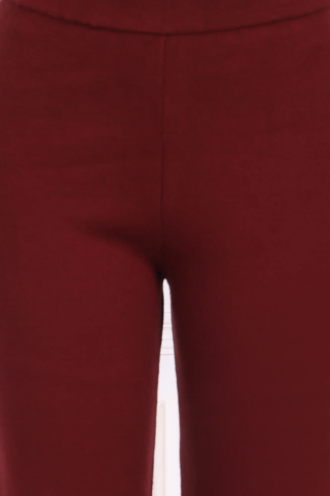 Maroon Solid Straight Pant - Image 6