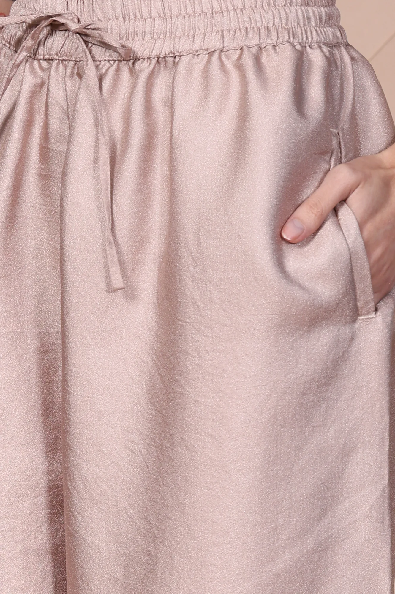 Mauve Solid Tapered Pant - Image 7