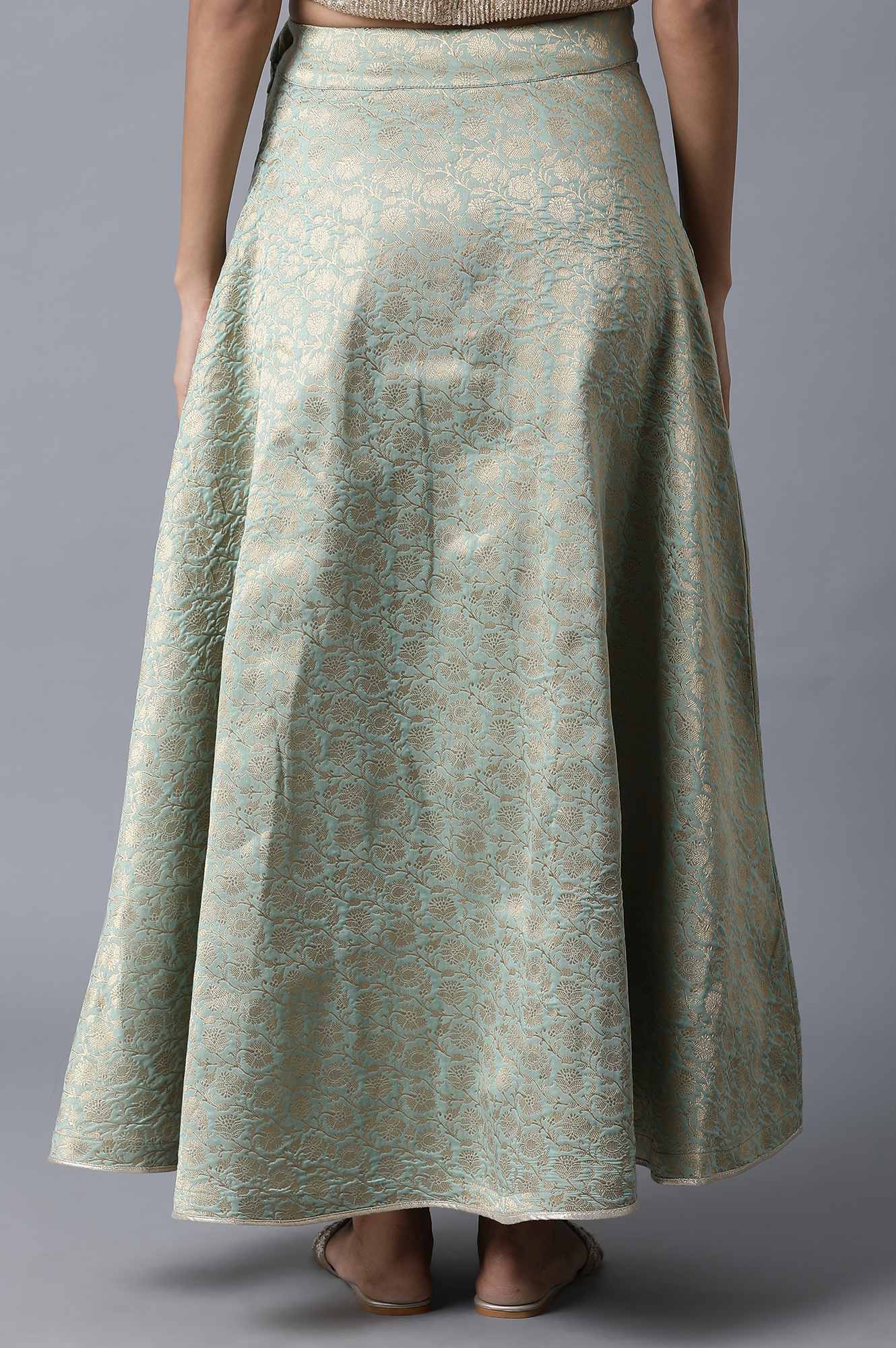 Mint Jacquard Skirt - Image 2