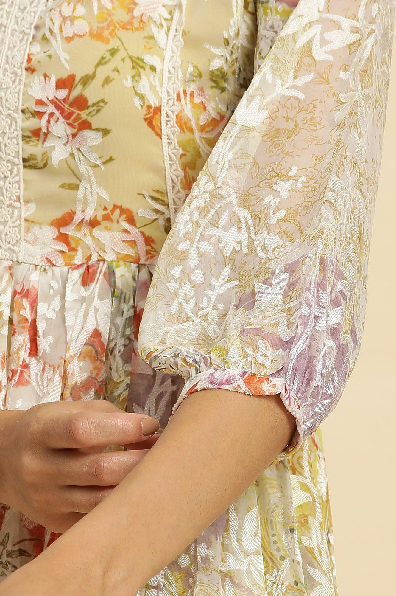 Multi-Coloured Breezy Sheer Printed Short Dress - Image 7