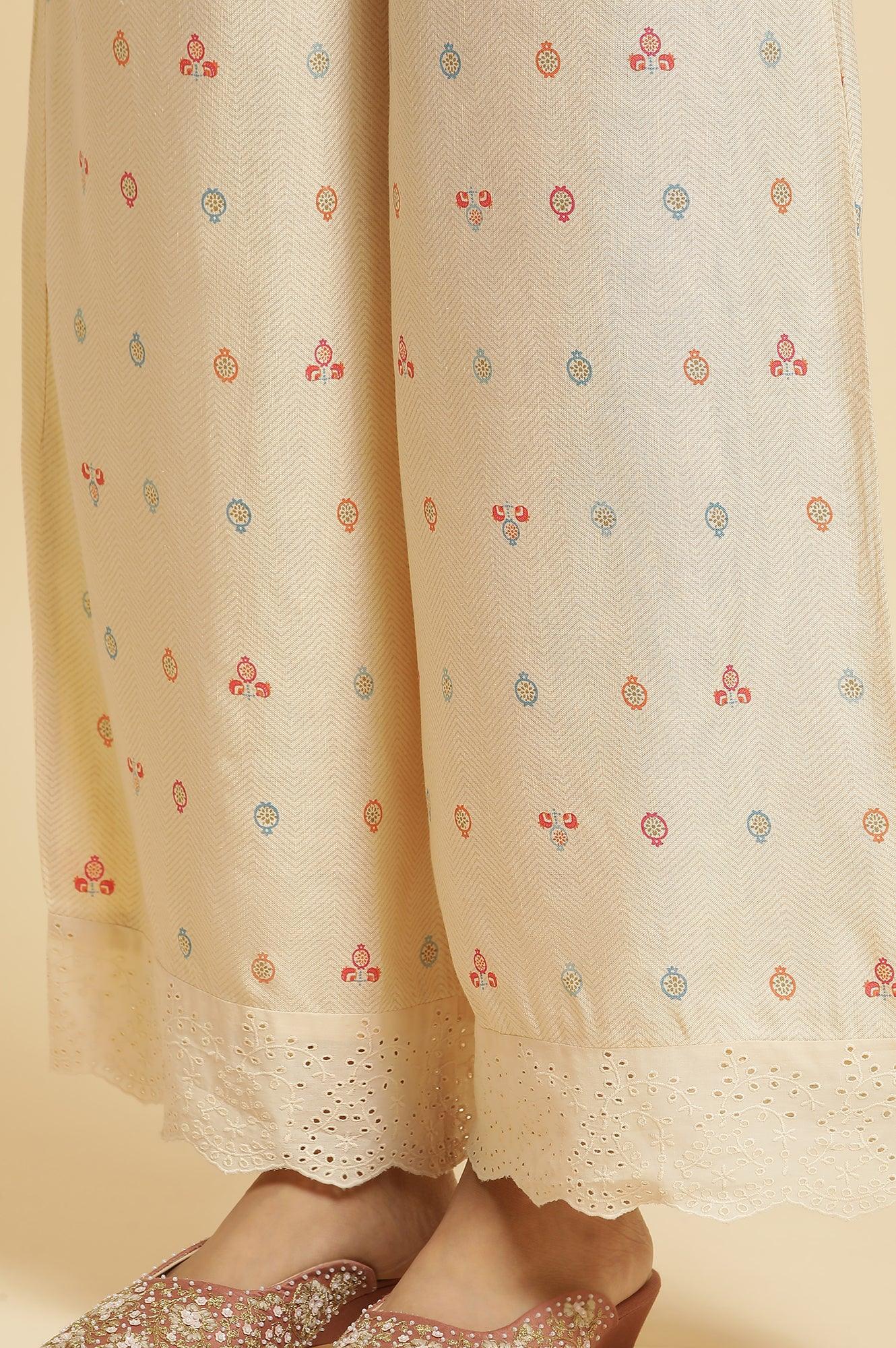 Multi-Coloured Kurta & Parallel Pants Set - Image 10