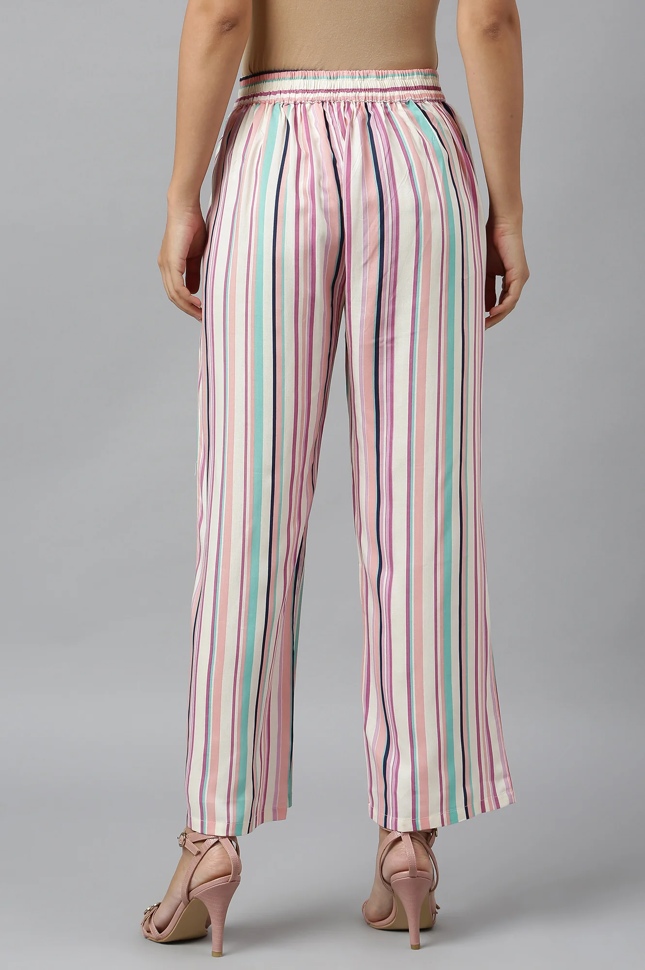 Multicoloured Rayon Printed Parallel Pants - Image 3