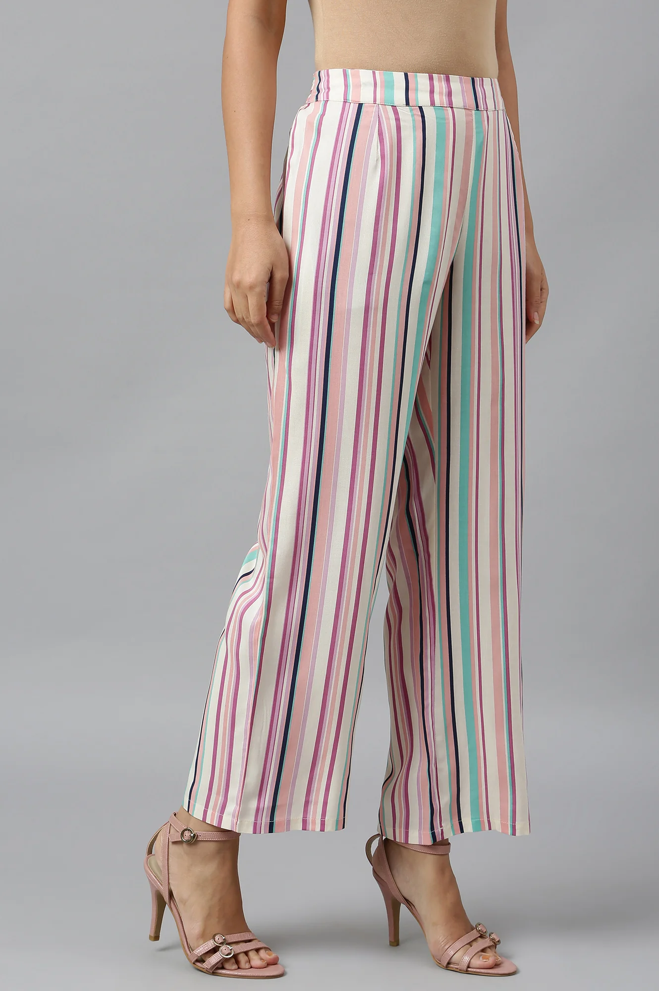 Multicoloured Rayon Printed Parallel Pants - Image 5