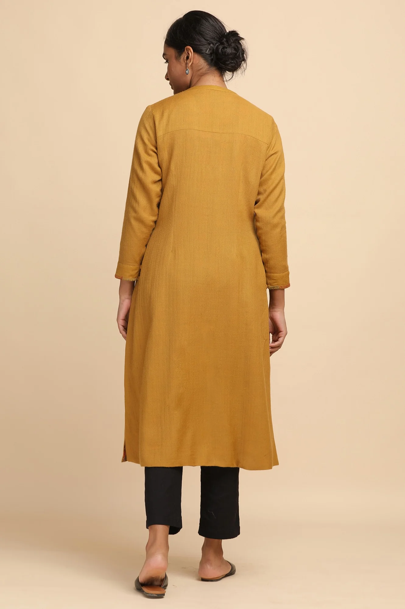 Mustard Woollen Reversible Jacket - Image 2