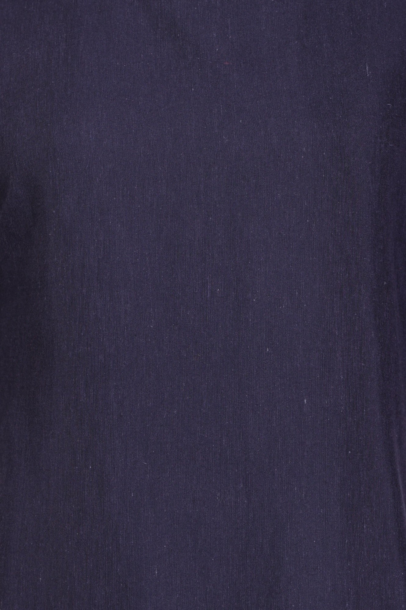 Navy Blue Solid Lace Rayon Flax A-line Kurta - Image 3